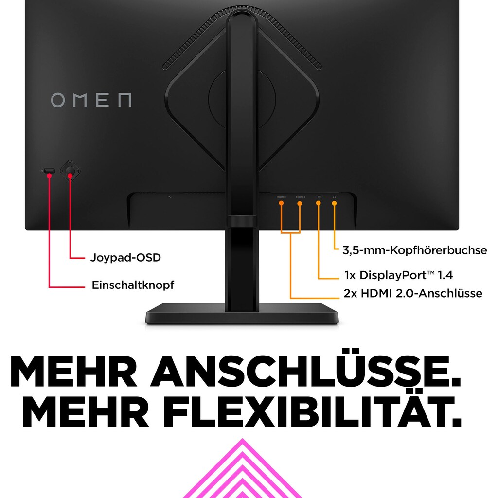 HP Gaming-Monitor »OMEN 24 (HSD-0154-A)«, 60,5 cm/23,8 Zoll, 1920 x 1080 px, Full HD, 1 ms Reaktionszeit, 165 Hz