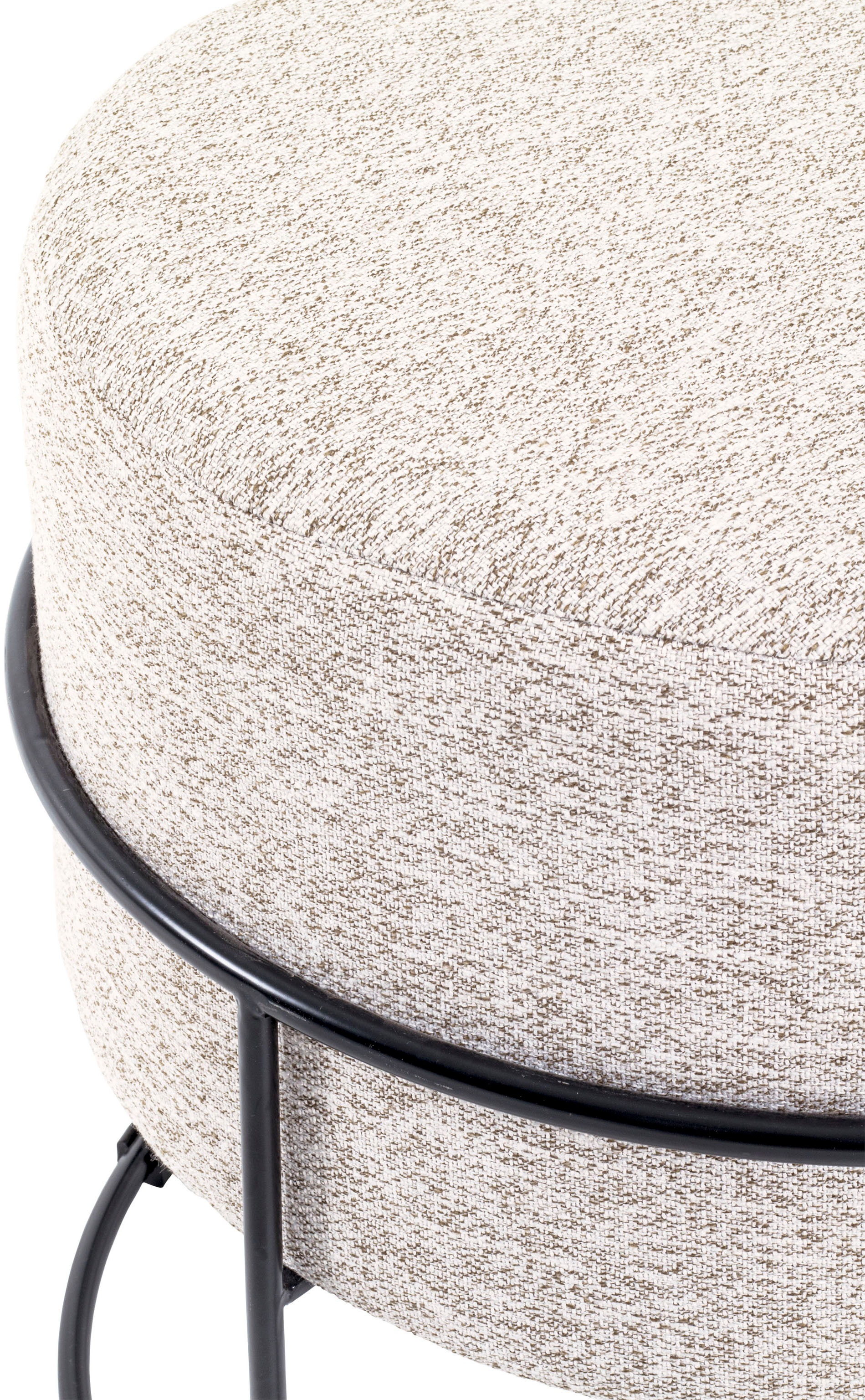 HAKU Hocker »Pouf, Schemel, Stockerl« rund - aus Textil Weiß - Ø/H 48/44 cm