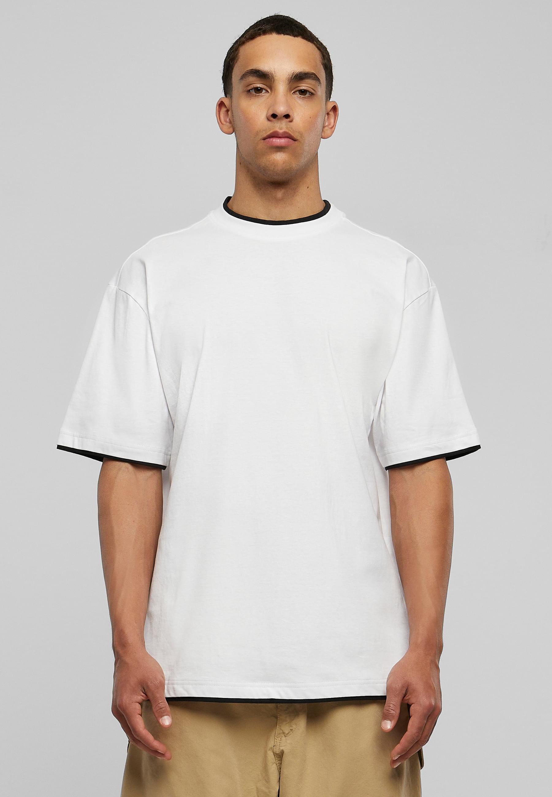 URBAN CLASSICS T-Shirt »Urban Classics Herren Contrast Tall Tee«, (1 tlg.)