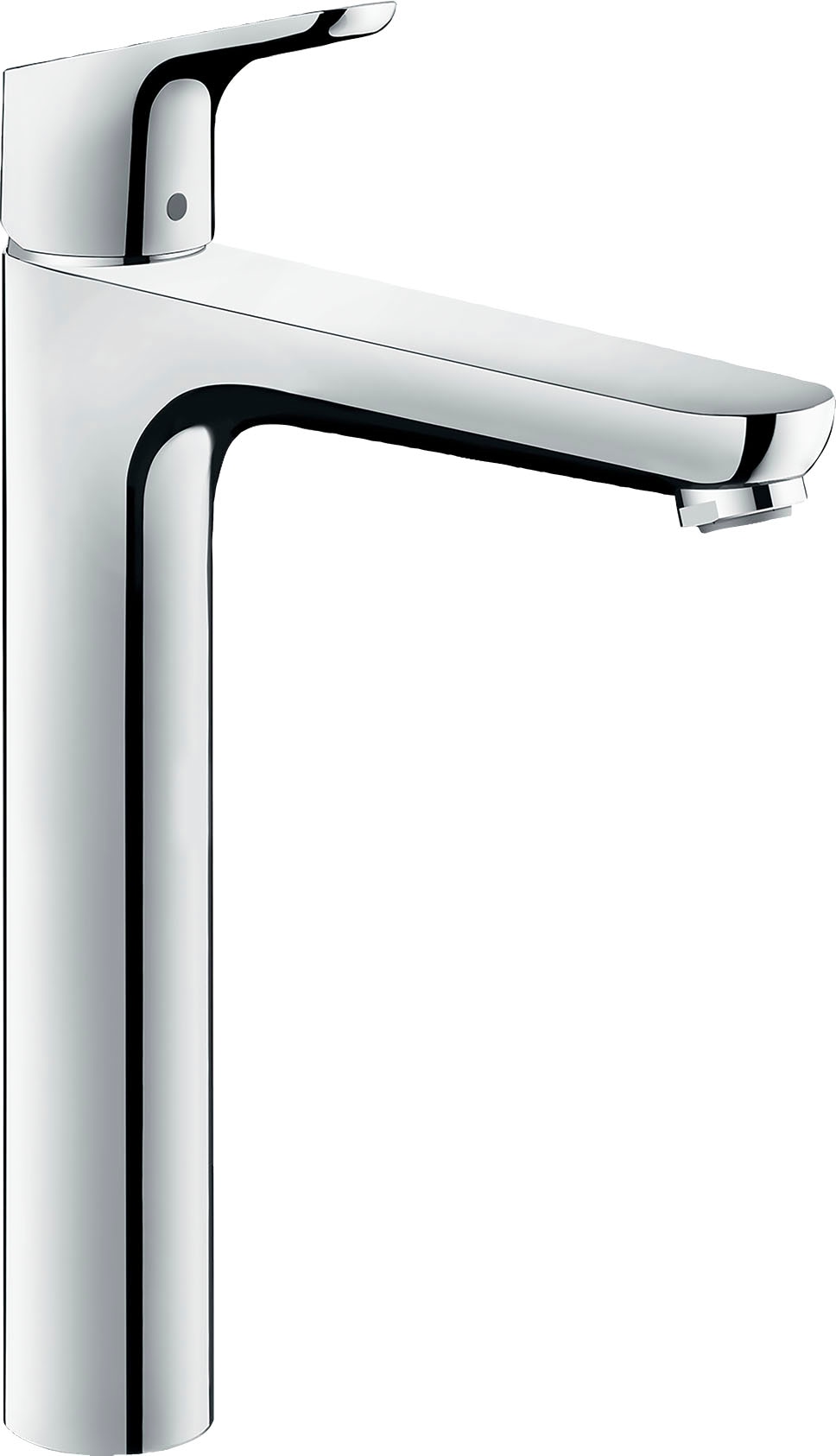 hansgrohe Waschtischarmatur "Focus", 23cm, für Aufsatzwaschtische mit Zugstangen-Ablaufgarnitur, chrom