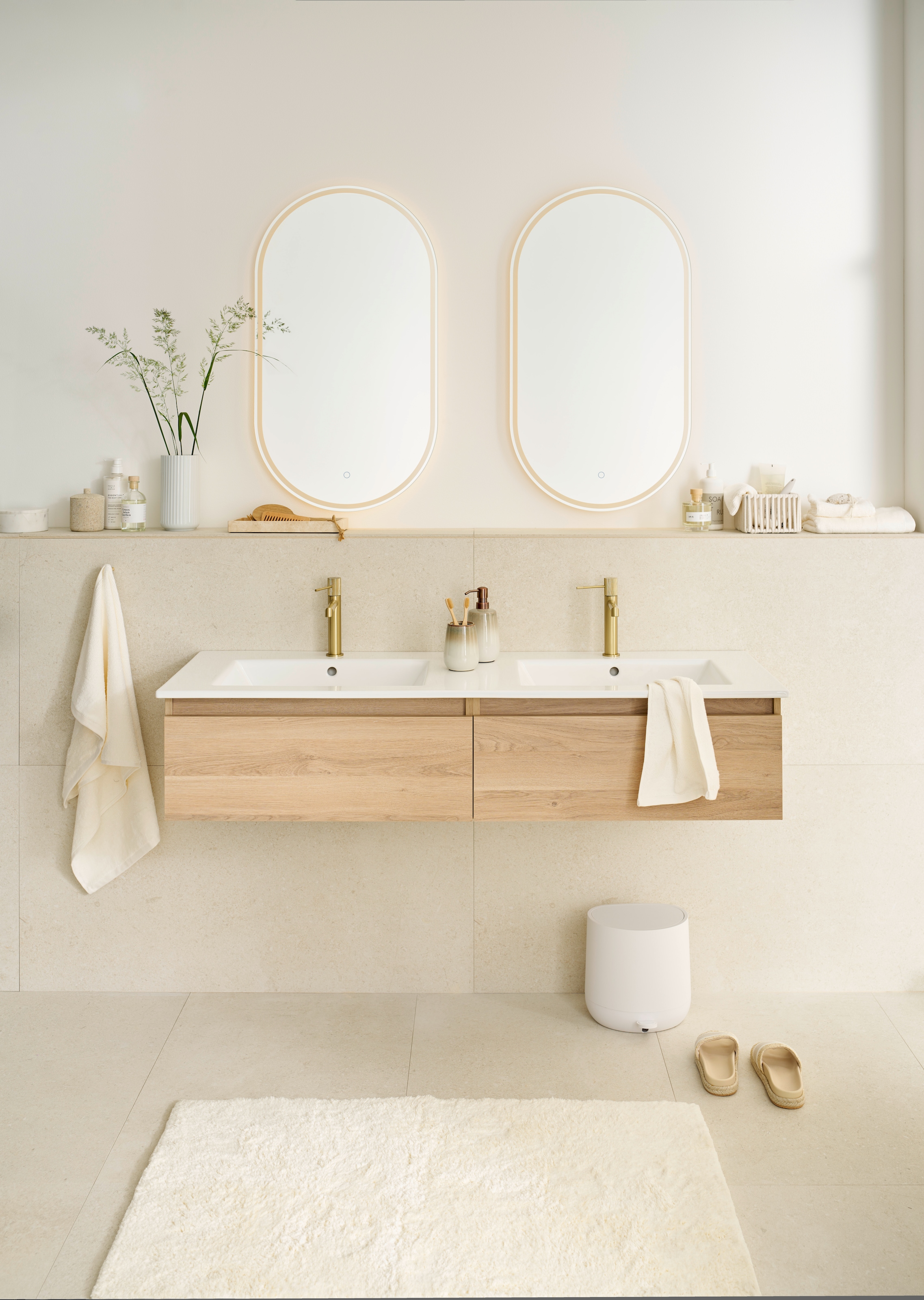 SCHÖNER WOHNEN-Kollektion Badematte »Bahamas  Uni« Höhe 30 mm fußbodenheizungsgeeignet beidseitig verwendbar