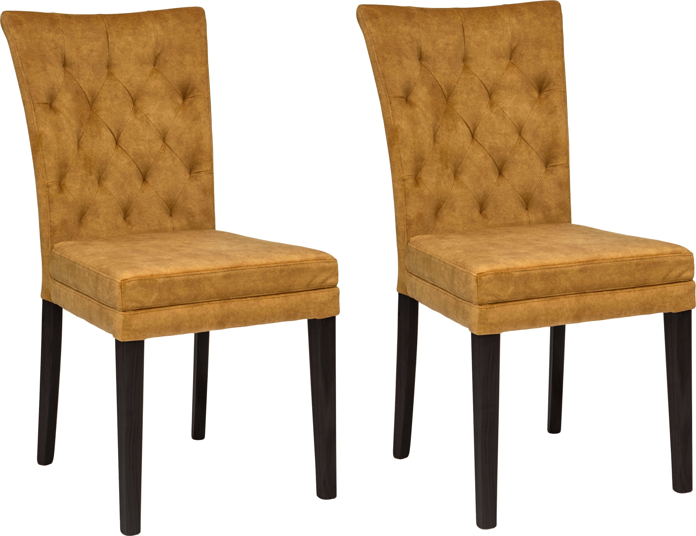 Home affaire 4-Fußstuhl "Colorado" (Set) 2 Stk. Samtvelours Beine aus Buche günstig online kaufen