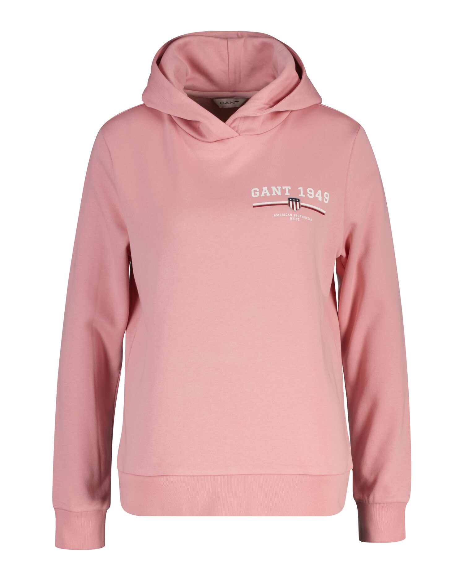 Gant Hoodie "REG GRAPHIC HOODIE", gerippte Abschlüsse, Kapuze ohne Kordel günstig online kaufen