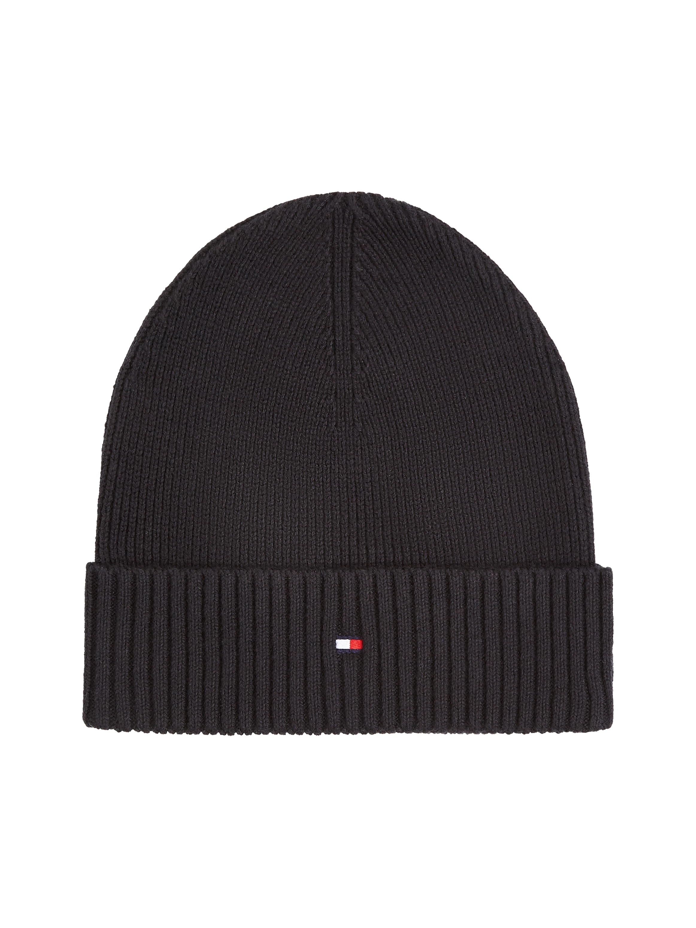 Tommy Hilfiger Strickmütze "TH FLAG PIMA COTTON BEANIE" Beanie mit Logostic günstig online kaufen