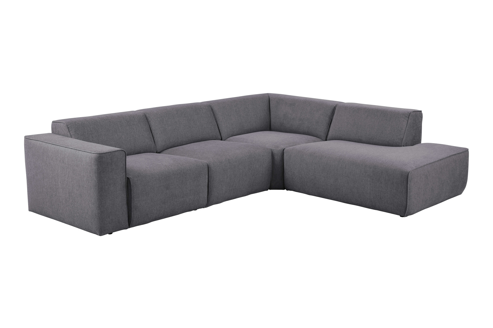andas Ecksofa »Noord«, mit Kedernaht, in einem Soft-Touch Bezug