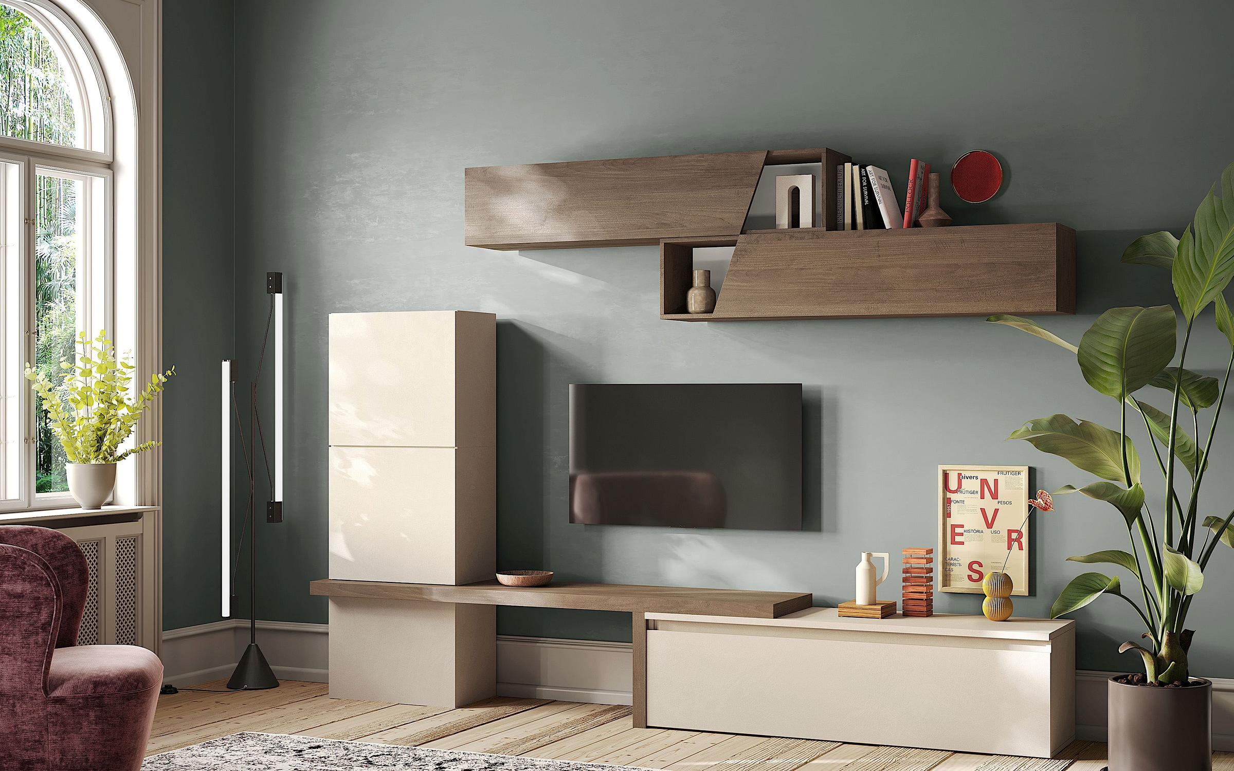 INOSIGN Wohnwand "Infinity, 7tlg. Breite 280 cm, moderne Mediawand" 7 Stk. günstig online kaufen