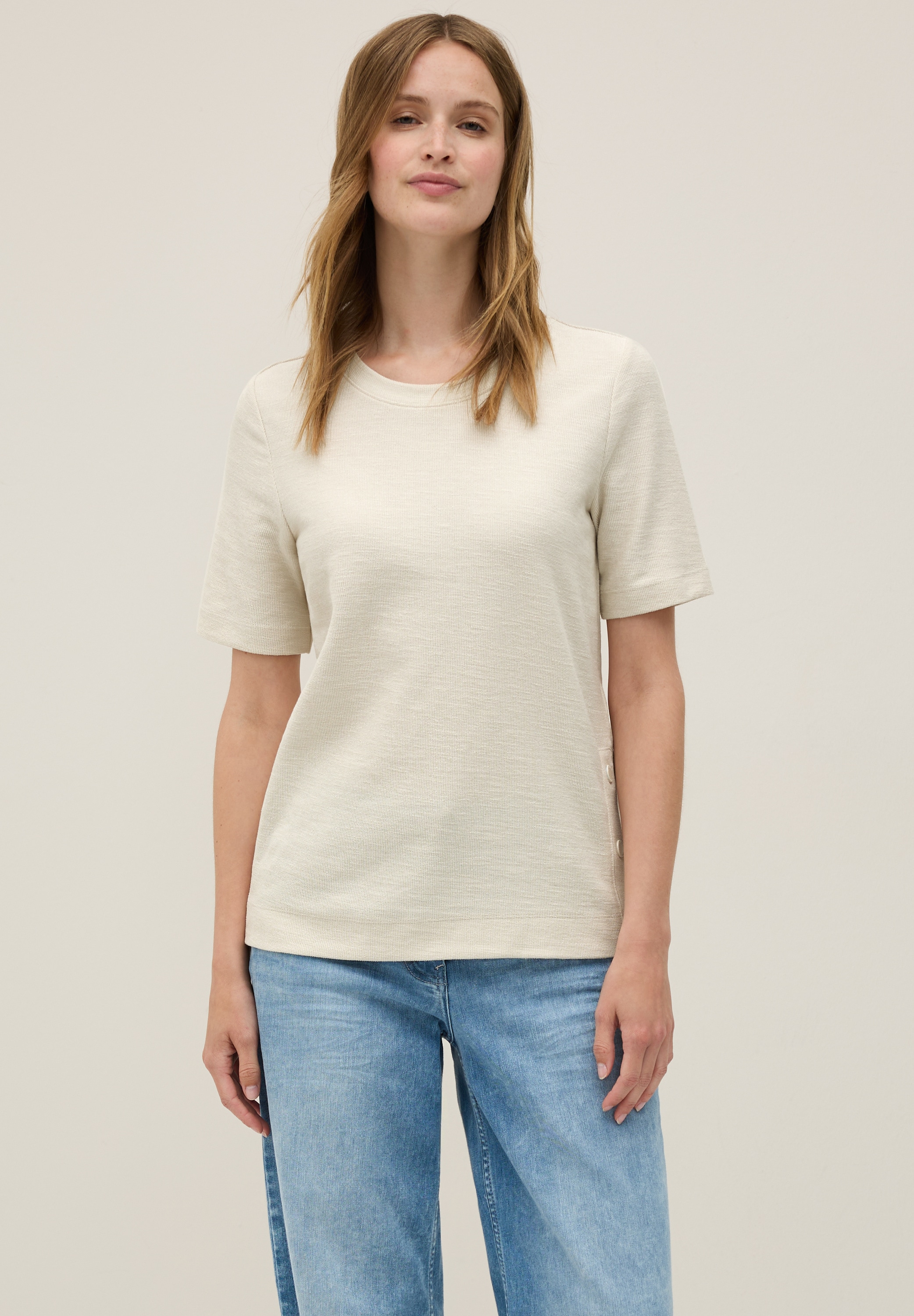 Cecil T-Shirt, mit Knopf Details günstig online kaufen