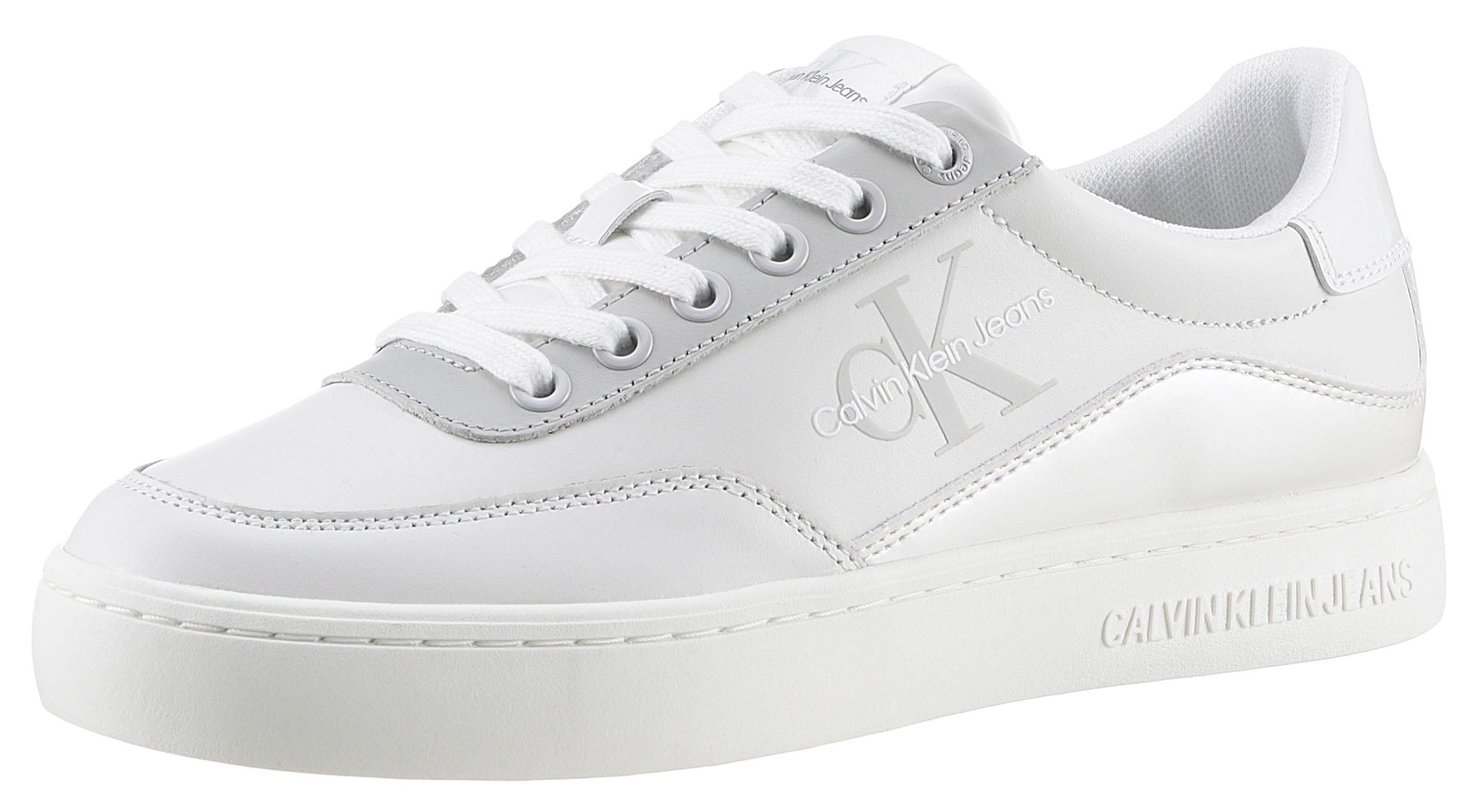 Calvin Klein Jeans Sneaker »CLASSIC CUPSOLE LOW LACE LTH ML«, mit Logoschriftzug, Freizeitschuh, Halbschuh, Schnürschuh