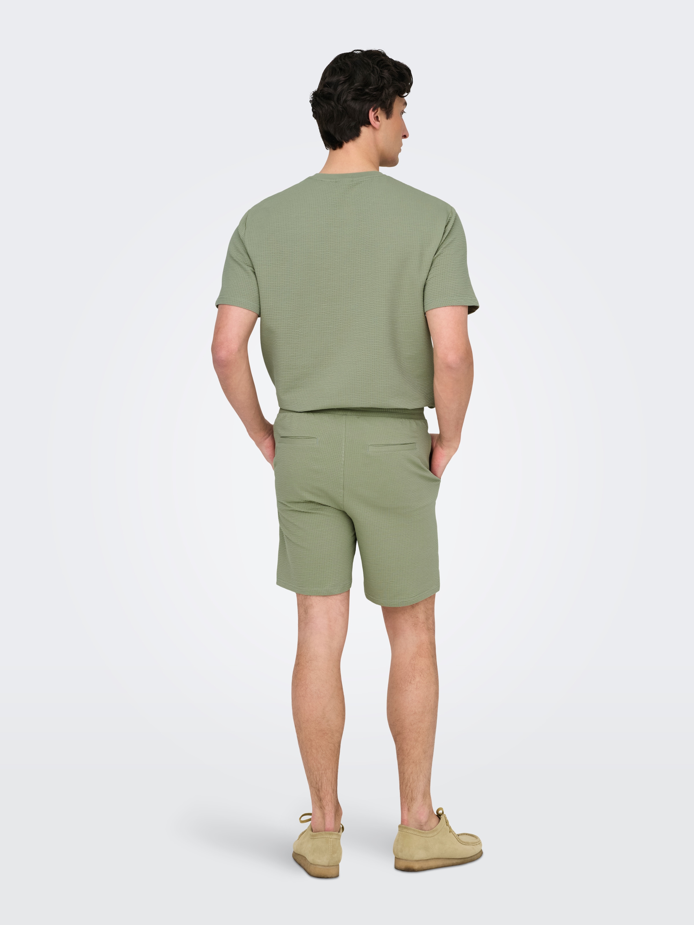 ONLY & SONS Shorts »ONSKIAN LIFE REG SEERSUCKER SHORTS NOOS«