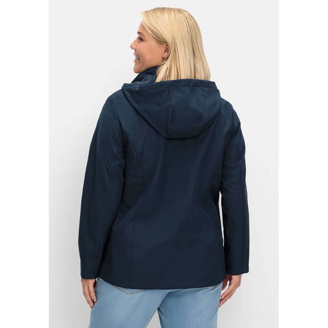 Sheego Softshelljacke »Große Größen«, mit Kapuze, winddicht und  wasserabweisend online bestellen | BAUR