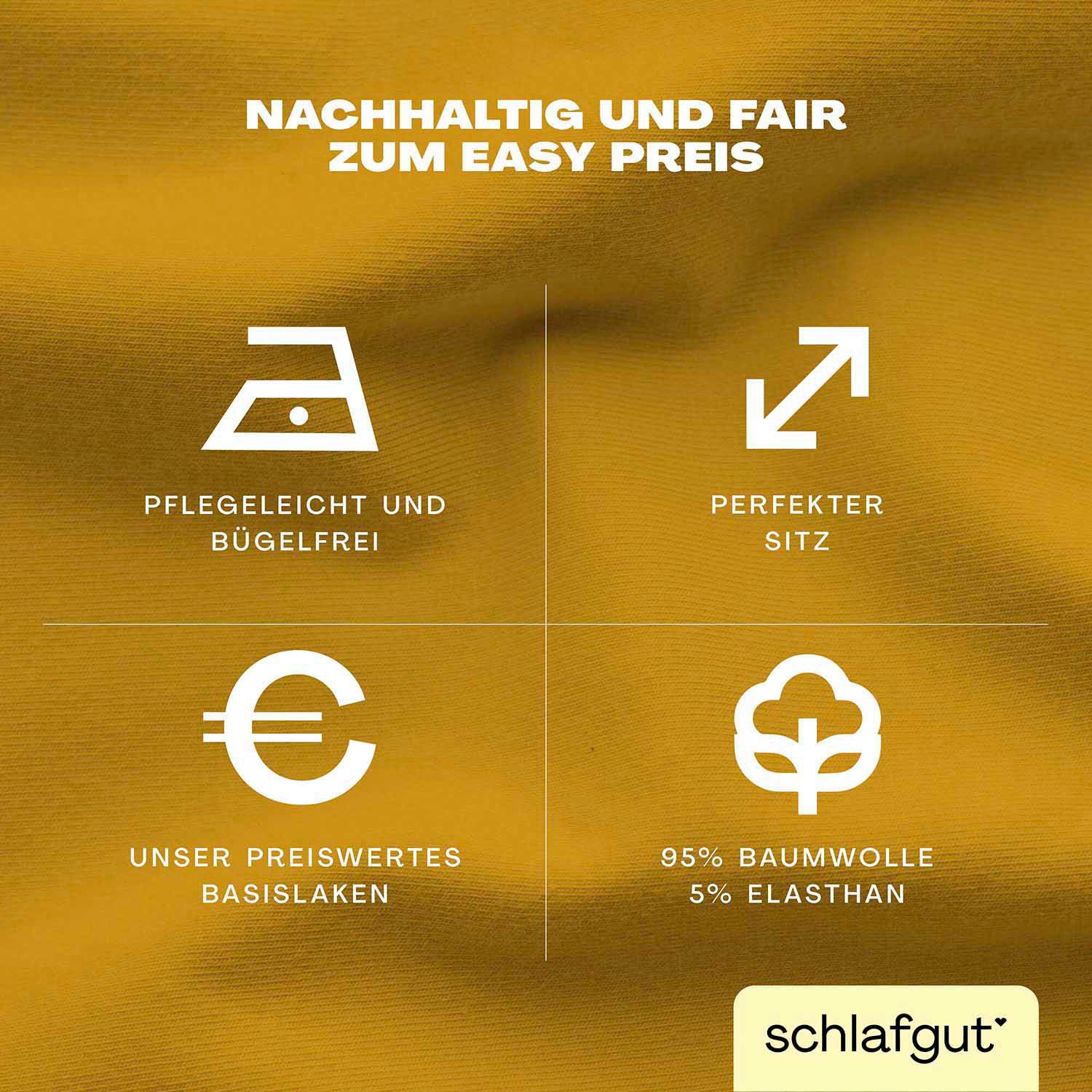 Schlafgut Spannbettlaken »EASY Jersey Elasthan Topper«, MADE IN GREEN by OEKO-TEX®