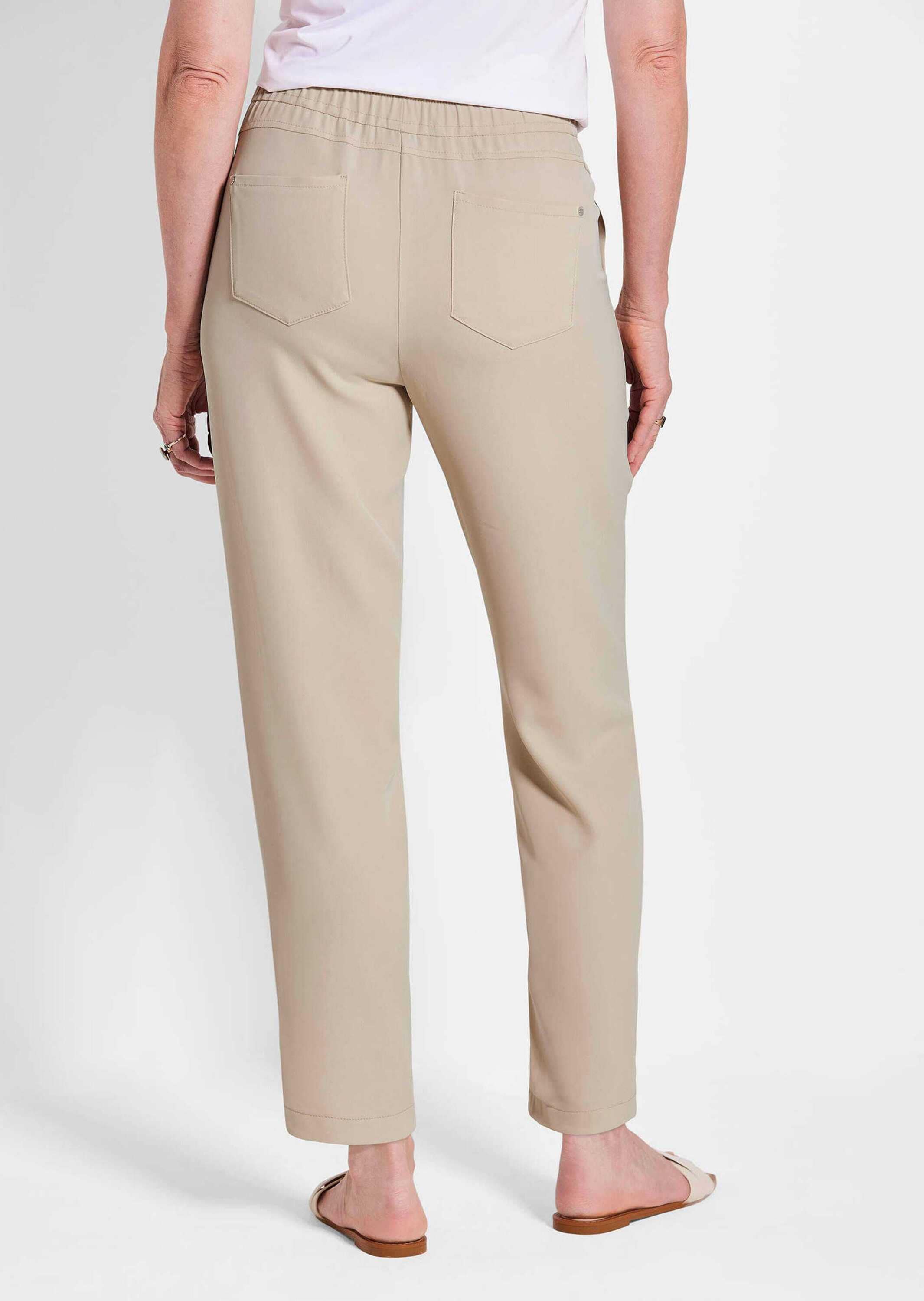 GOLDNER Schlupfhose »Kurzgröße Braune Cargo-Schlupfhose SARA«