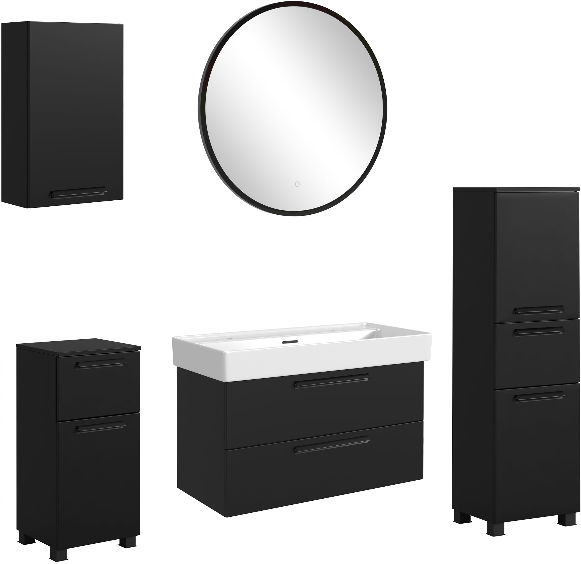 welltime Badmöbel-Set "SALVADA, 5tlg-Set, gedämpfte Scharniere, Softclose, günstig online kaufen