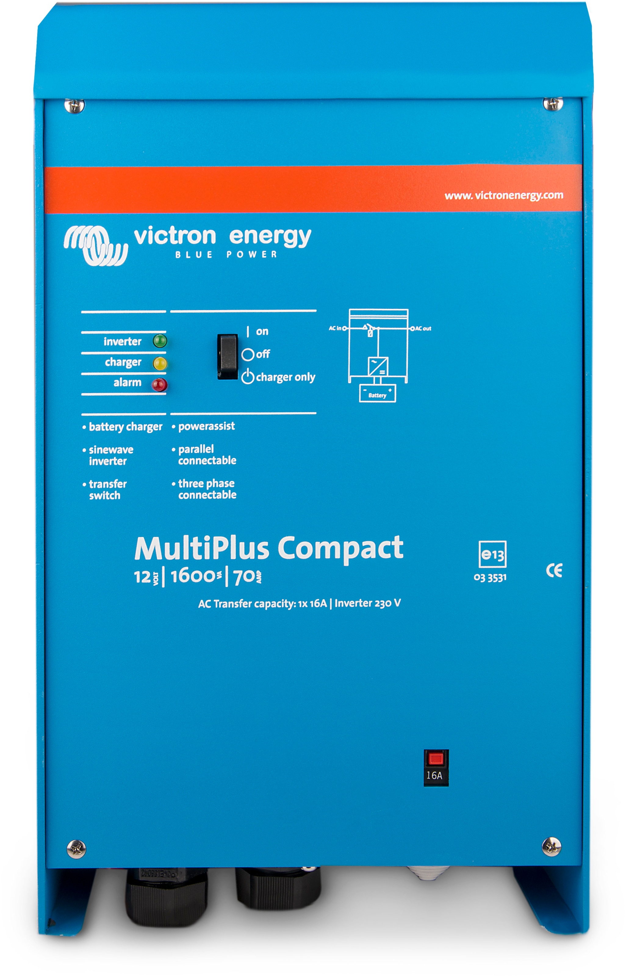 Wechselrichter »»Inverter / Charger Victron MultiPlus C 24/2000/50-30 230V VE.Bus««