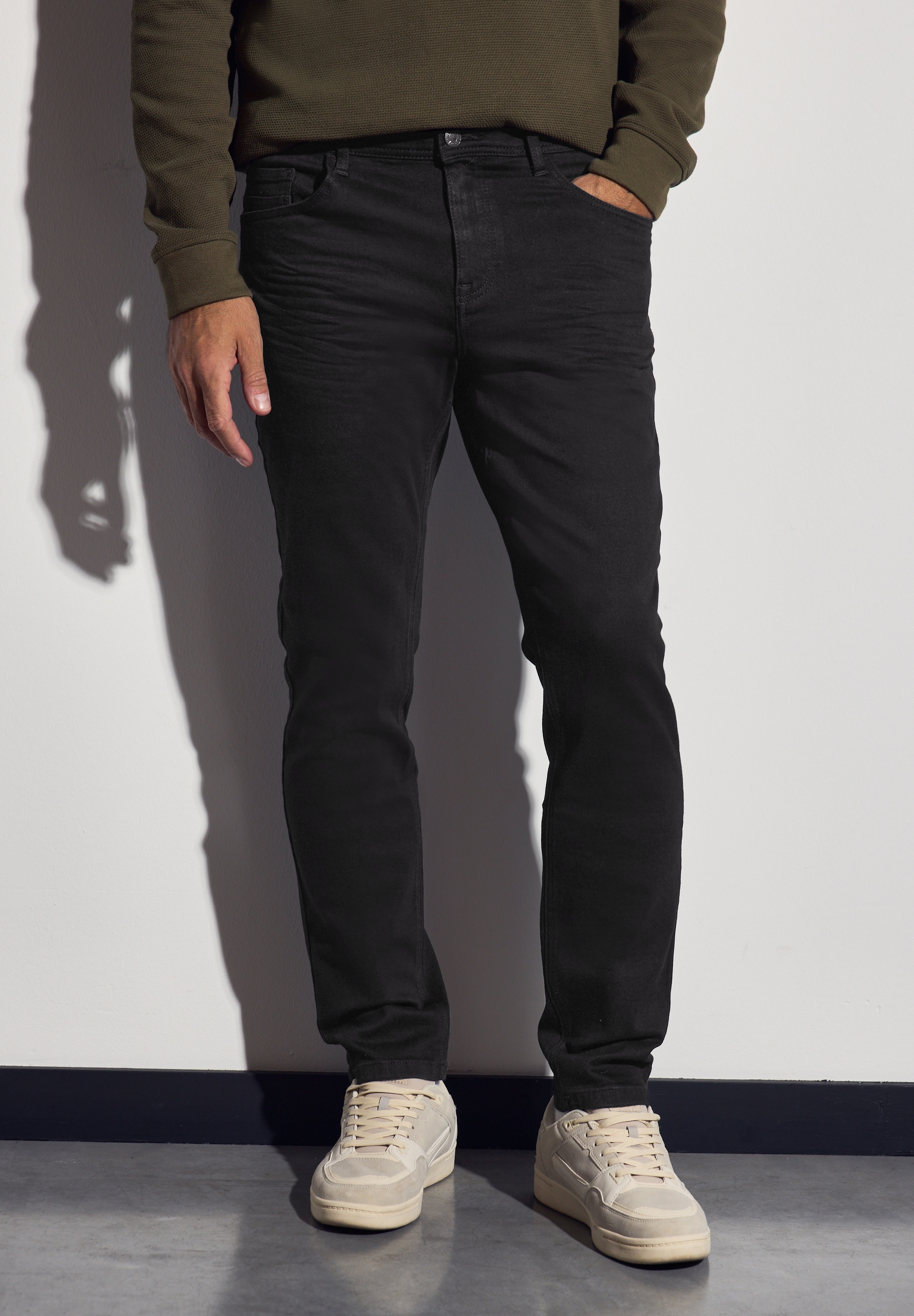 STREET ONE MEN Regular-fit-Jeans, aus Baumwolle mit Stretchanteil