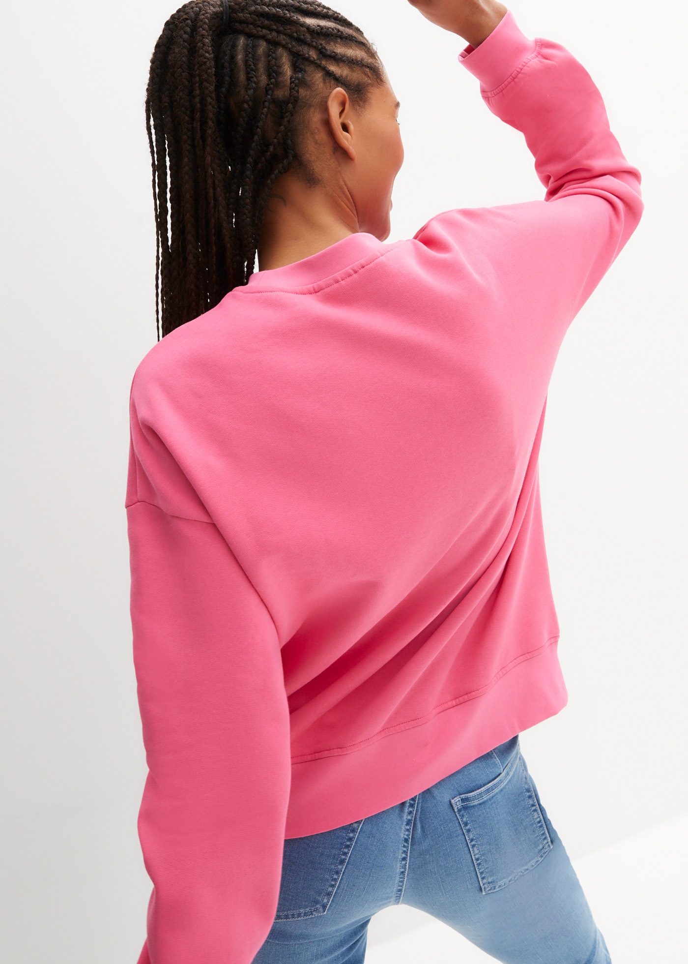 Thumbnail - bonprix Sweatshirt, Oversize-Passform, aus reiner Baumwolle, elastische Bündchen
