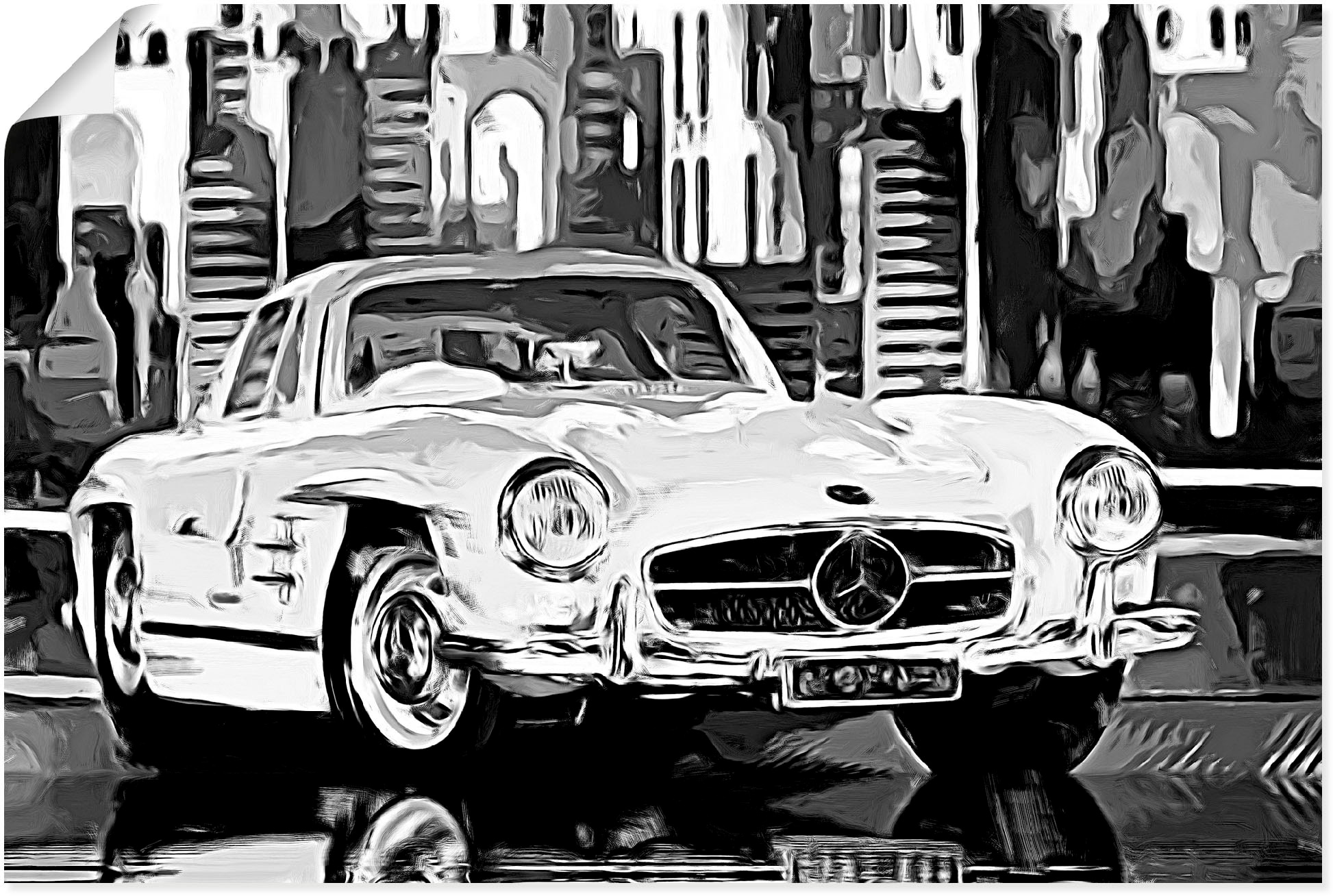 Artland Wandbild "300 SL Flügeltürer" Auto 1 Stk. tlg. als Leinwandbild, Po günstig online kaufen