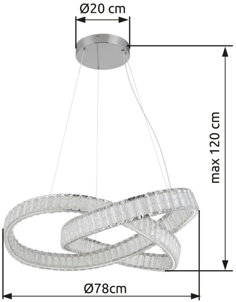 GLOBO LIGHTING Hängeleuchte »MUCKY« LED-Modul 1 Stk. warmweiß - kaltweiß Hängelampe Esszimmer-Leuchte Esstischleuchte Wohnzimmer