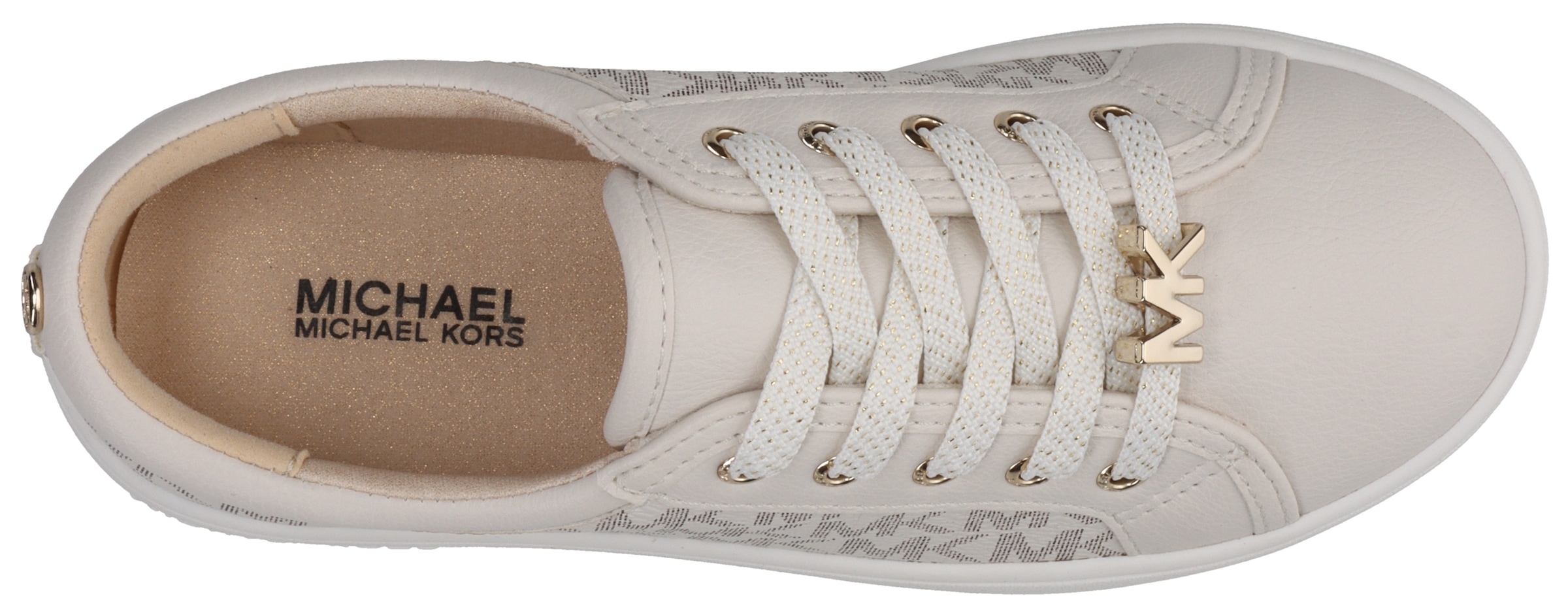 MICHAEL KORS KIDS Sneaker »JEM MONOGRAM«, mit auffälligem MK Aufdruck, Freizeitschuh, Halbschuh, Schnürschuh