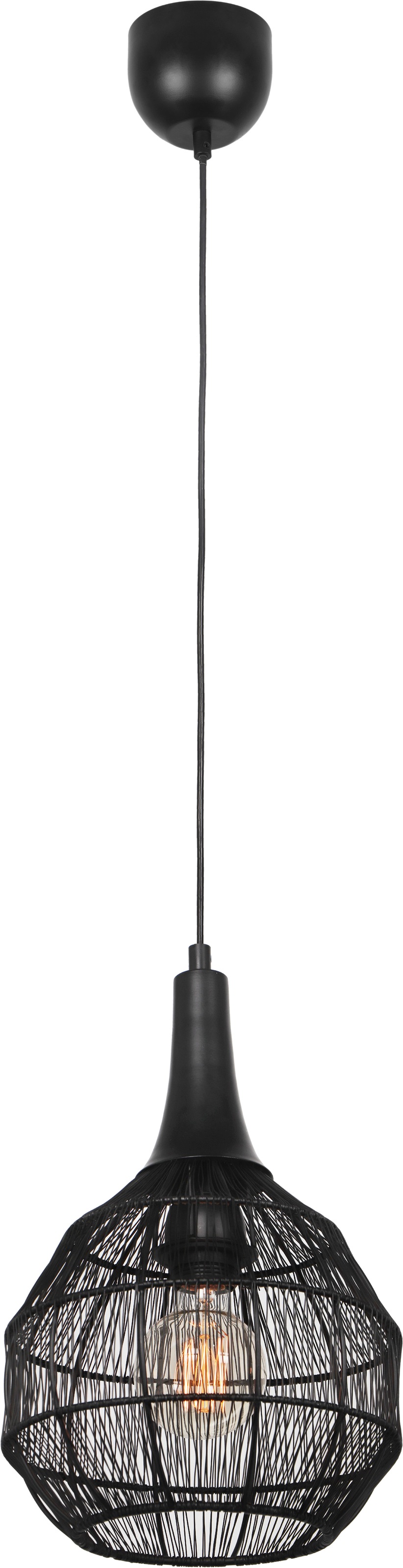 TRIO Leuchten Pendelleuchte »SORAYA, 1-flammige Hängelampe mit Drahtgeflecht Lampenschirm« E27 1 Stk. warmweiß - kaltweiß exkl 1xE27 max 10W Höhe bis 150 cm einstellbar Hängeleuchte Wohnzimmer