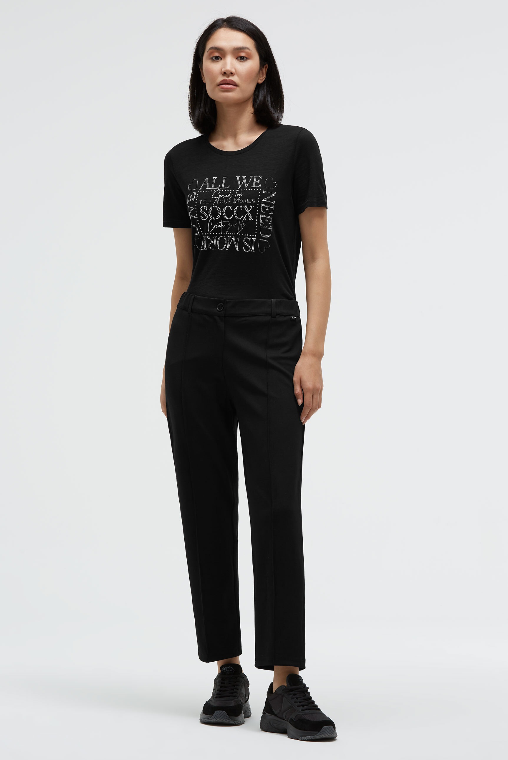 Thumbnail - SOCCX Stoffhose mit Elastikbund