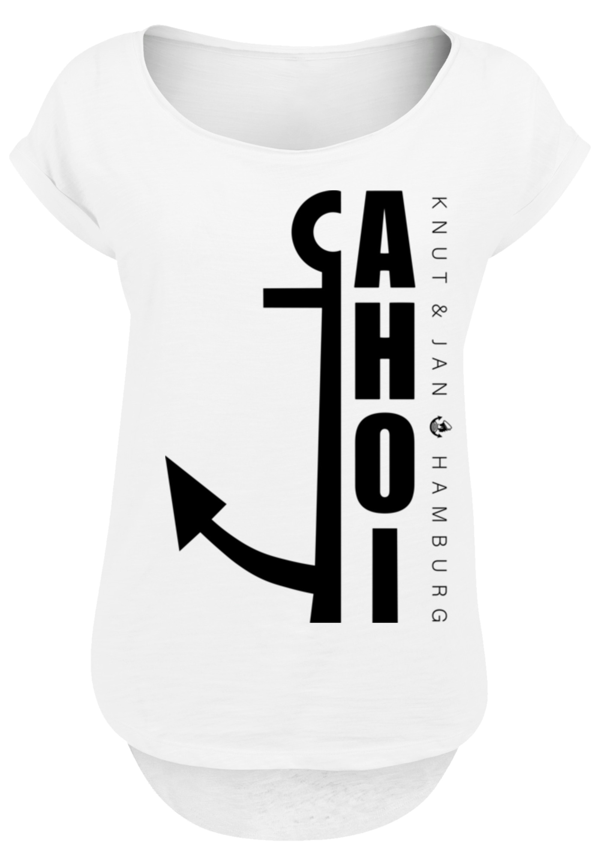 T-Shirt »PLUS SIZE Ahoi Anker Crop Knut & Jan Hamburg«, Print