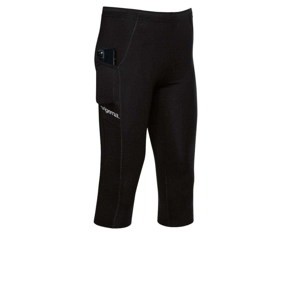 Trigema Jerseyhose »TRIGEMA Kurze Sportleggings mit Seitentasche«, (1 tlg.)