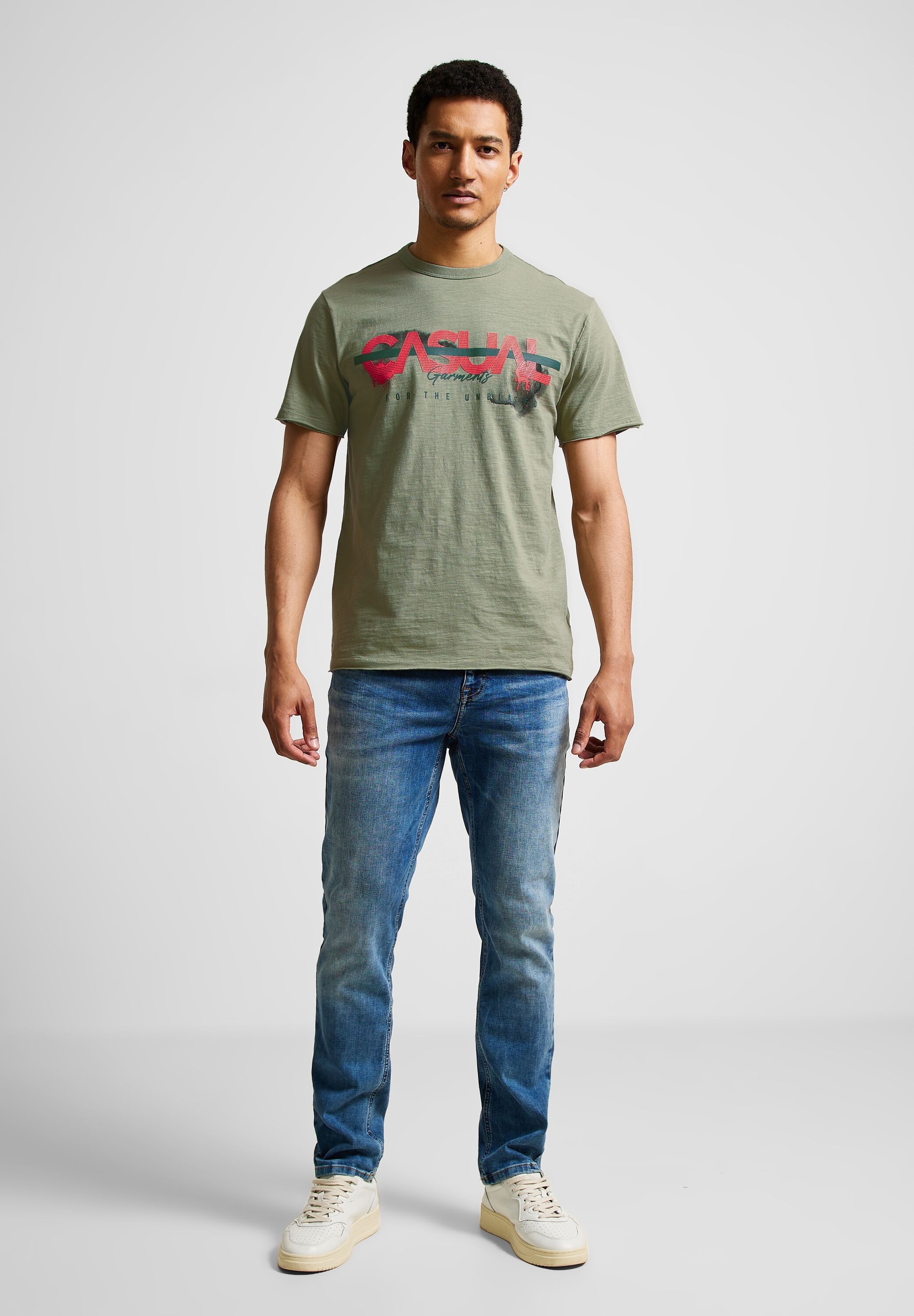 STREET ONE MEN T-Shirt, mit Rundhalsausschnitt ▷ für | BAUR
