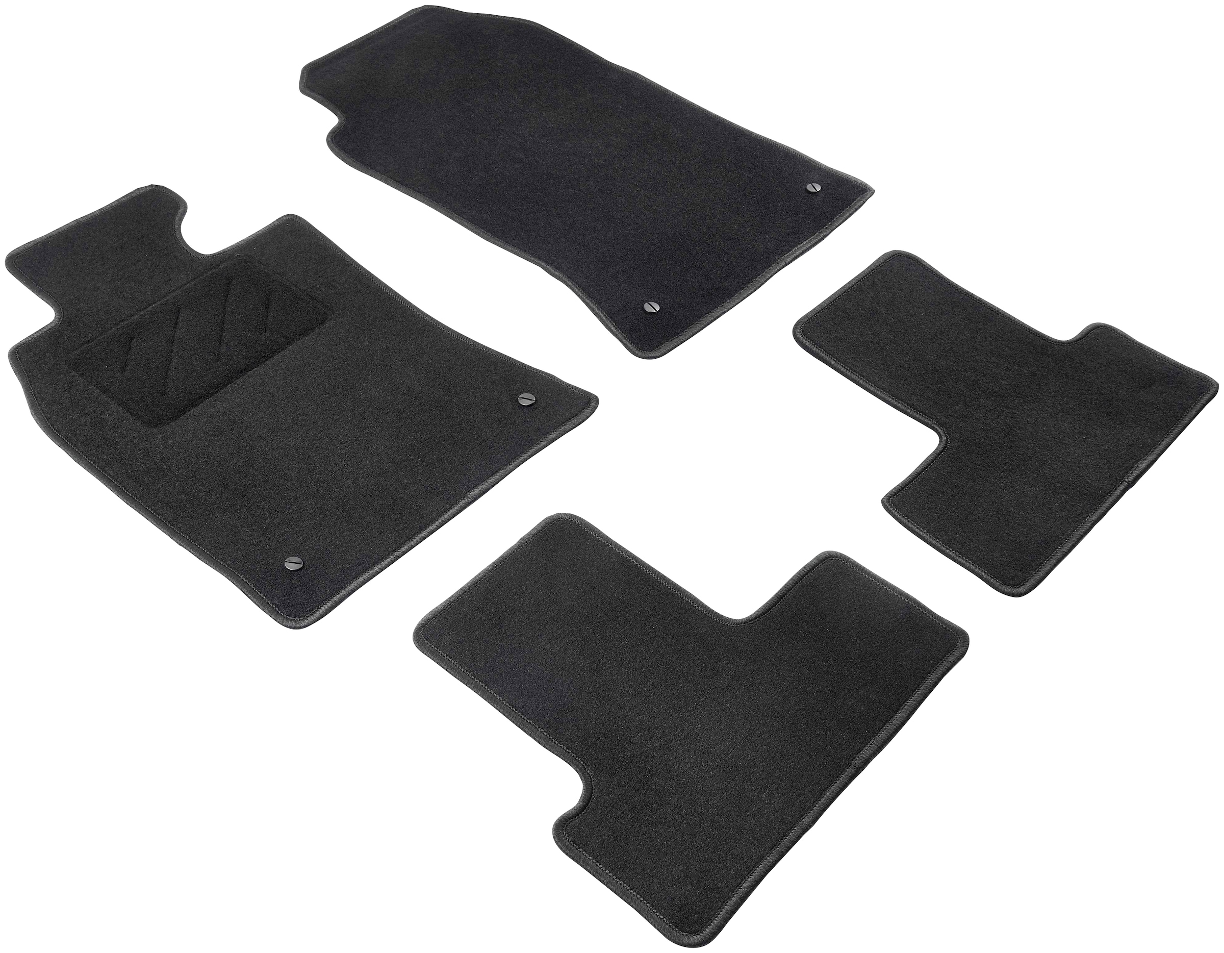 WALSER Passform-Fußmatten »Standard«, (4 St.), für Mini (R50, R53