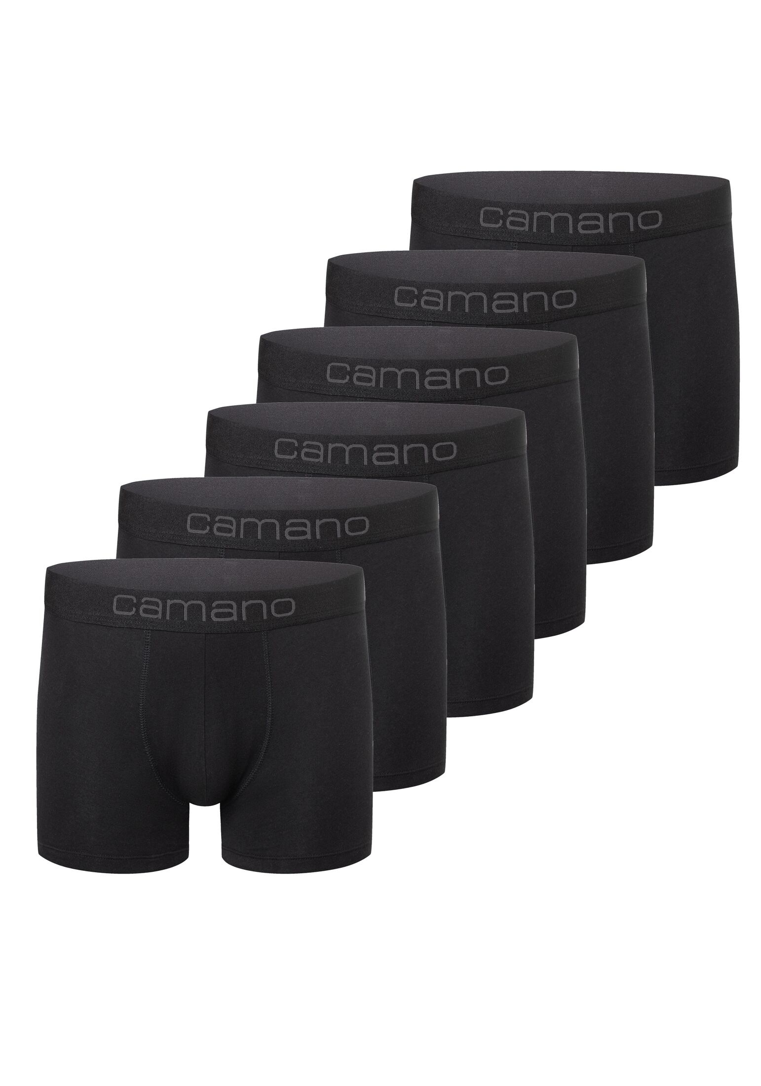 Camano Boxershorts "Boxershorts Unterhosen Herren elastischer Gummibund ohne"