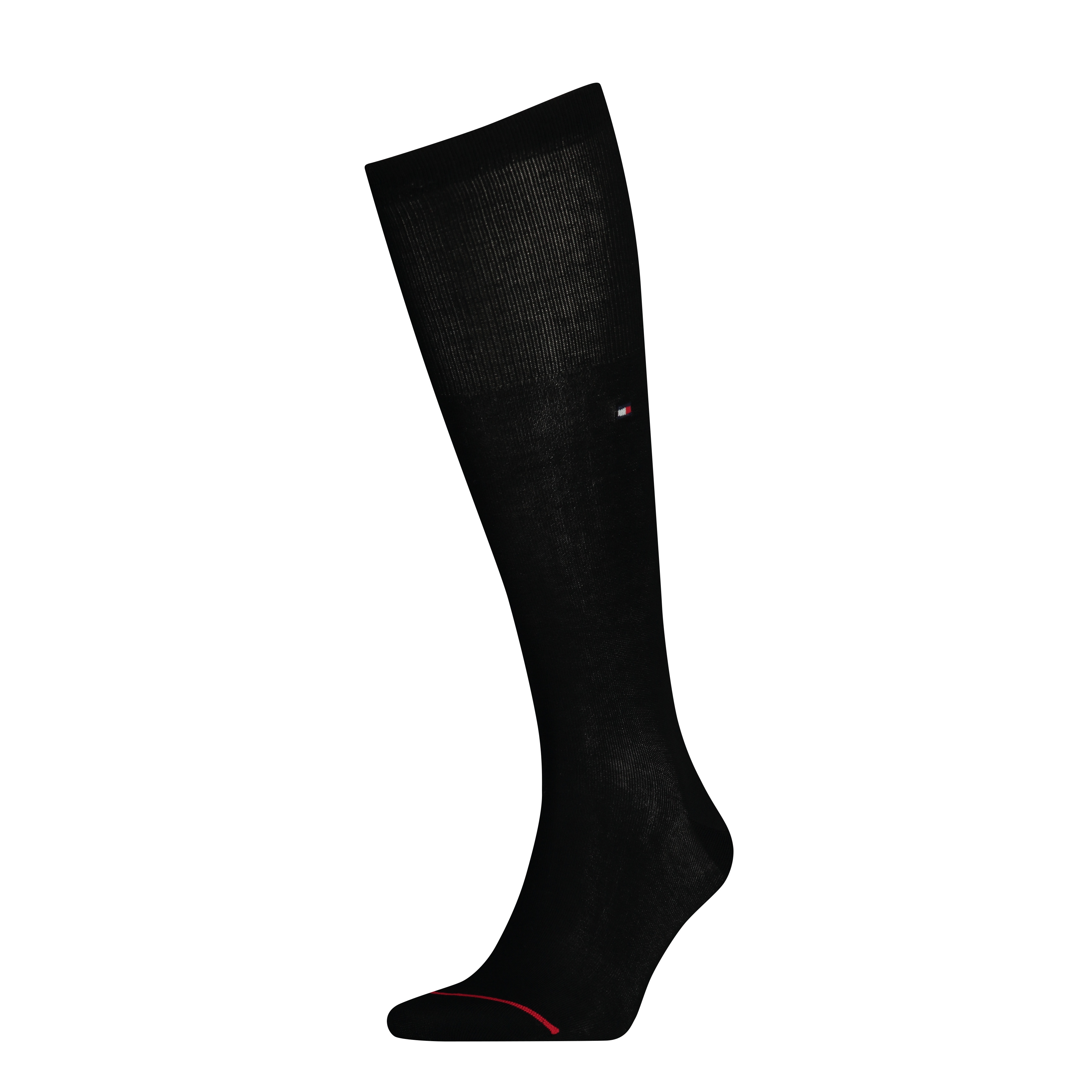 Tommy Hilfiger Kniestrümpfe "TH MEN TAILORED MERCERIZED KNEEHIGH" 0, mit kleinem Flag-Label