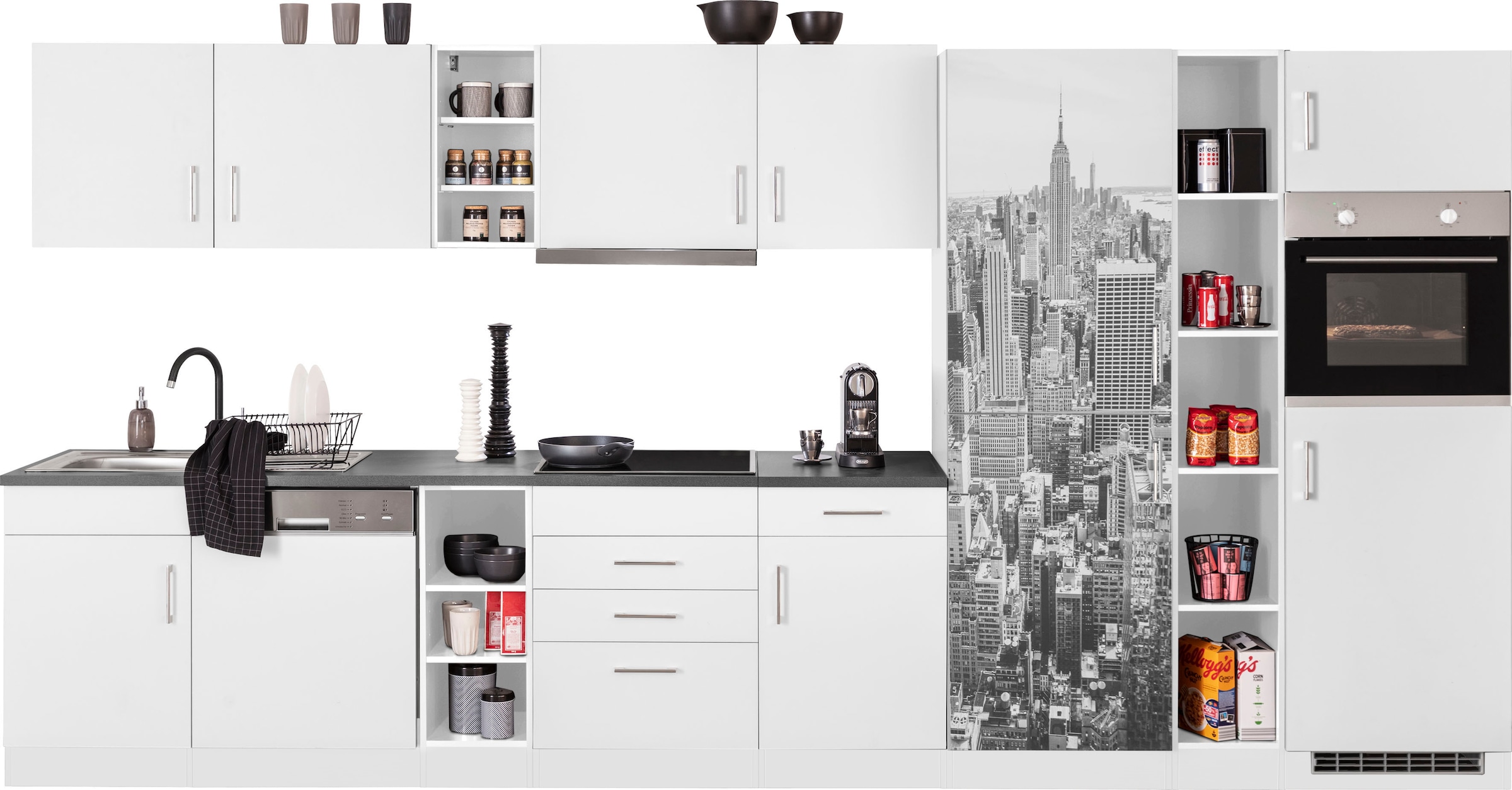 KOCHSTATION Küchenzeile "KS-Paris – Küchen mit einzigartigen Fotomotiven au günstig online kaufen