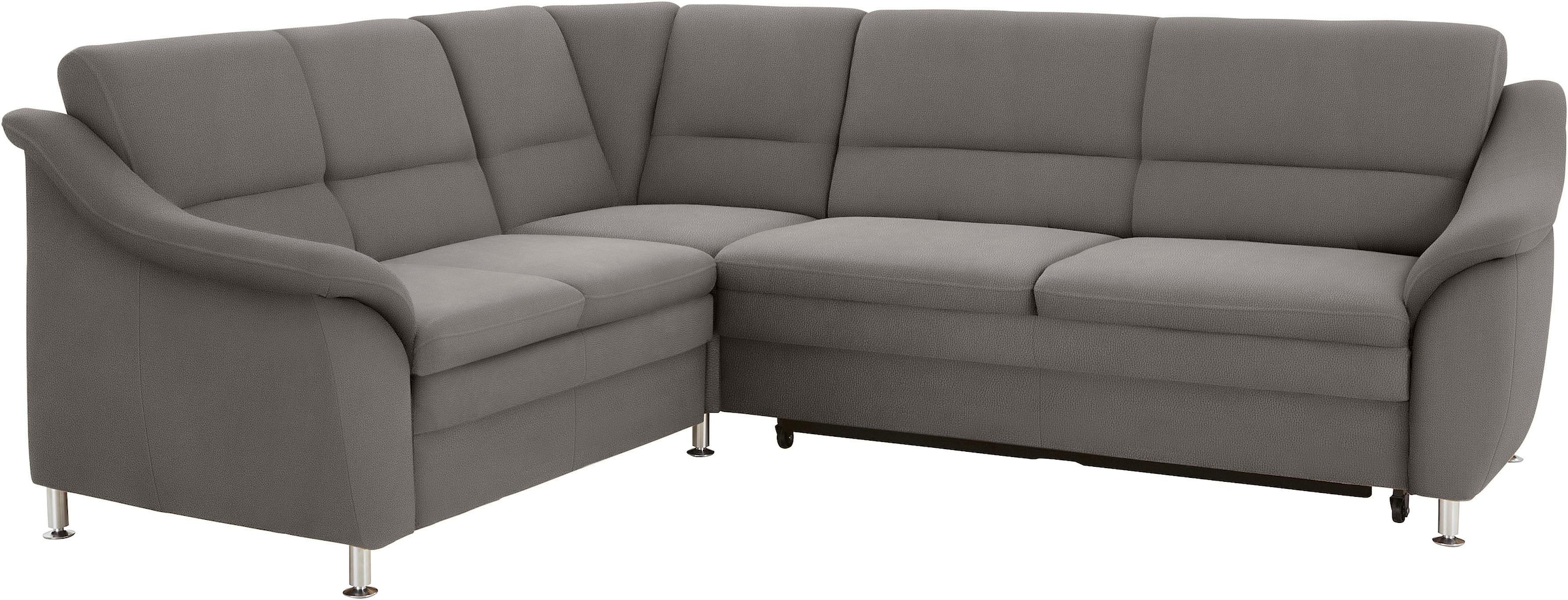 sit&more Ecksofa "Cardoso L-Form" mit Federkern, wahlweise mit Schlaffunktion und Schubkasten