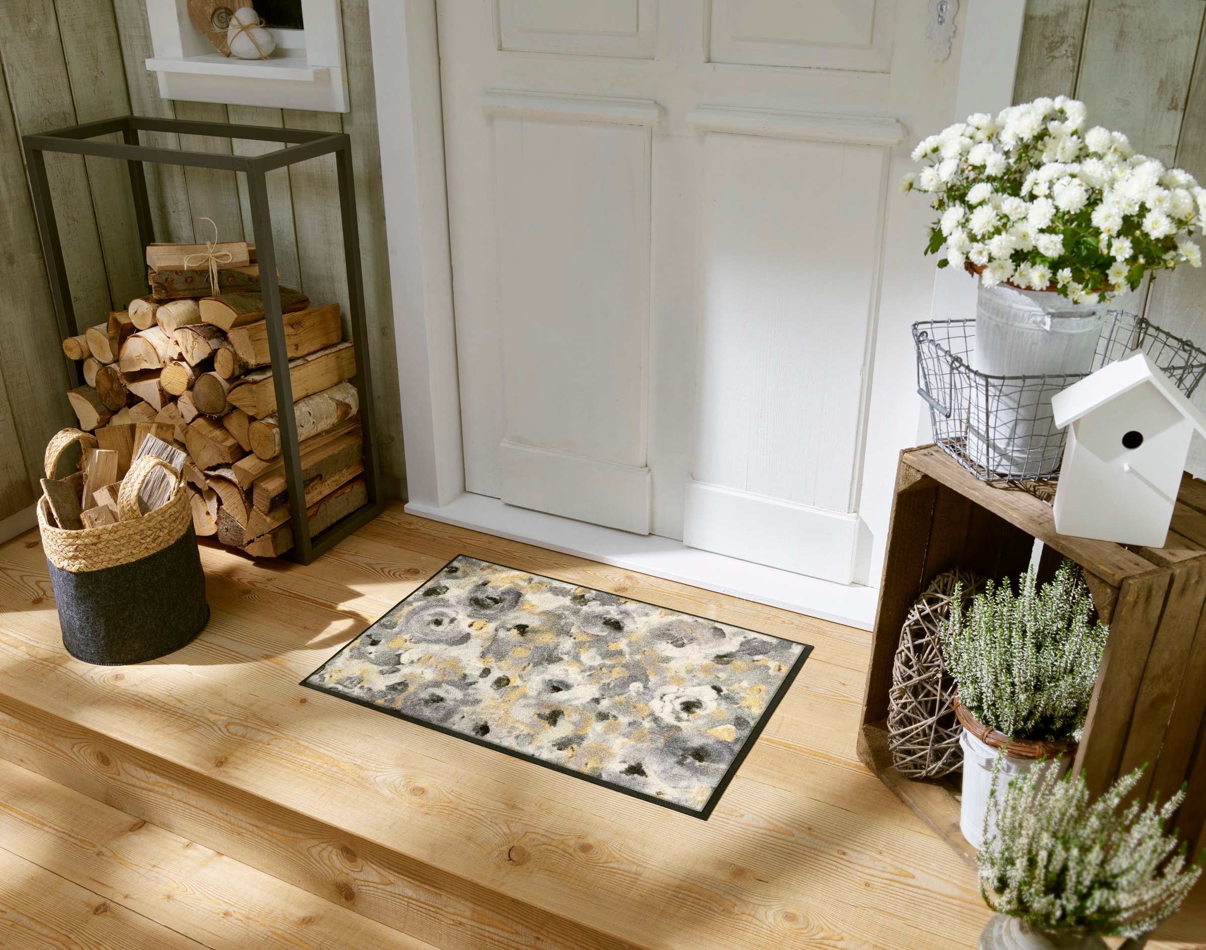 wash+dry by Kleen-Tex Fußmatte "Light Blossom" rechteckig 7 mm Höhe günstig online kaufen