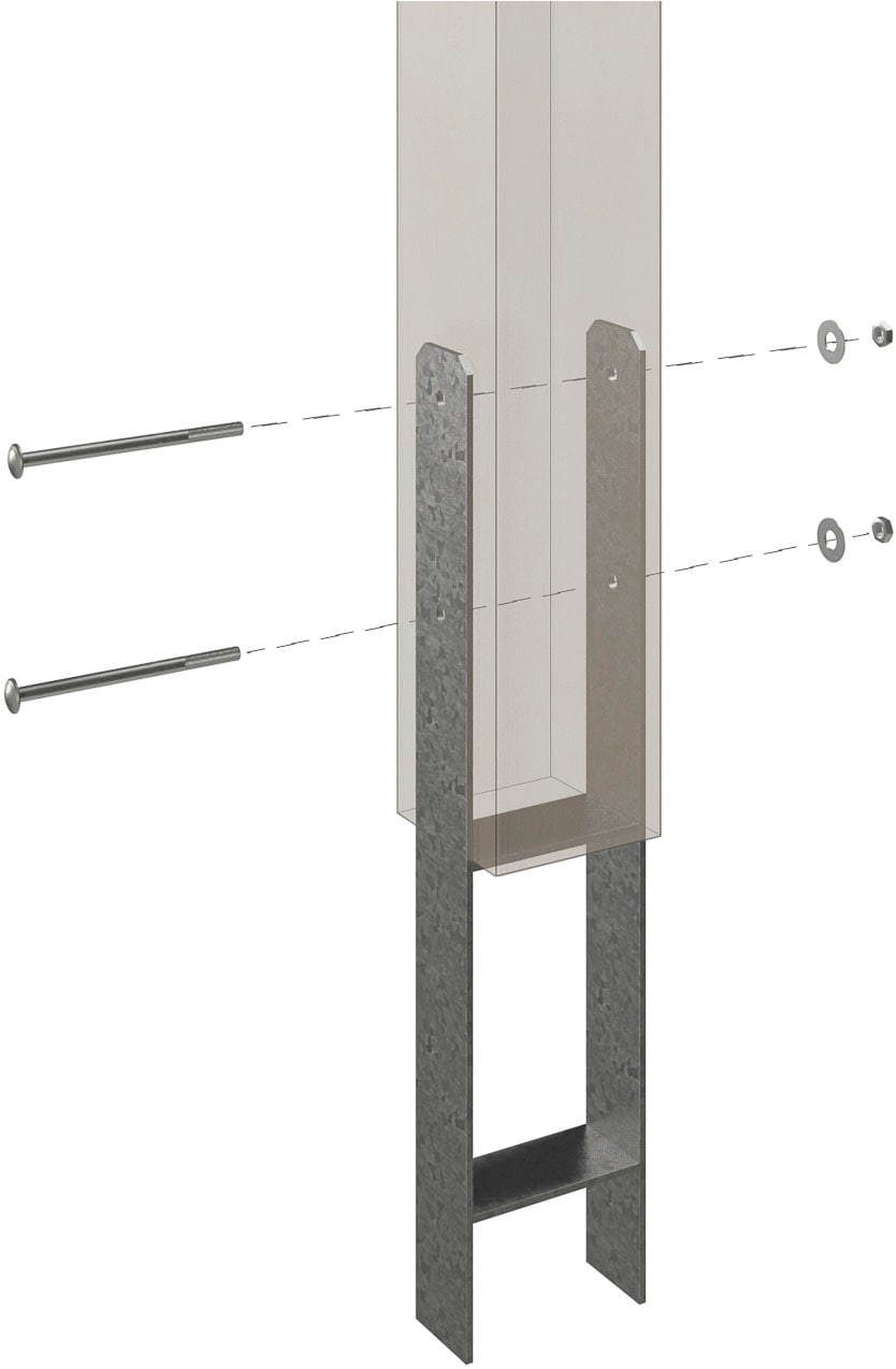 Skanholz Doppelcarport »Wallgau«, Nadelholz, 530 cm, Grün, mit roten Dachschindeln