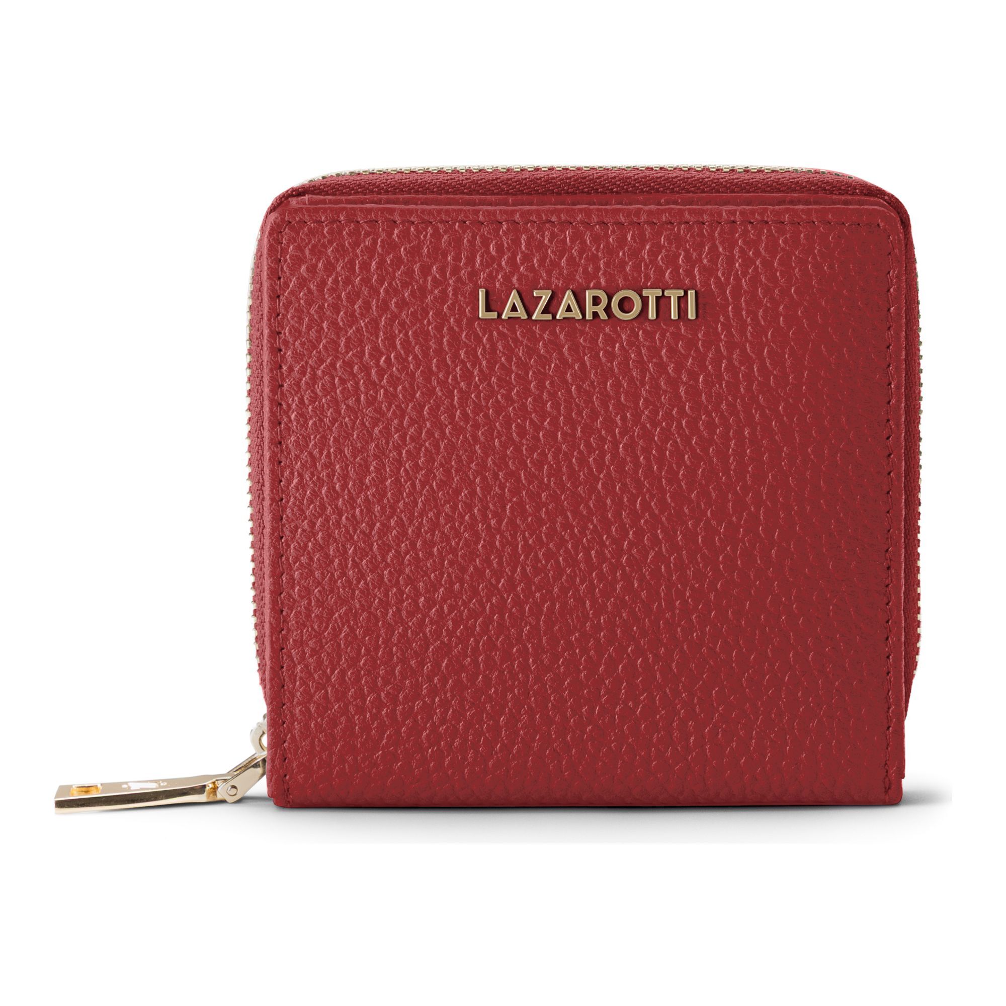 Lazarotti Geldbörse "Bologna Leather Medium Zip-Around Geldbörse Leder 10 cm"