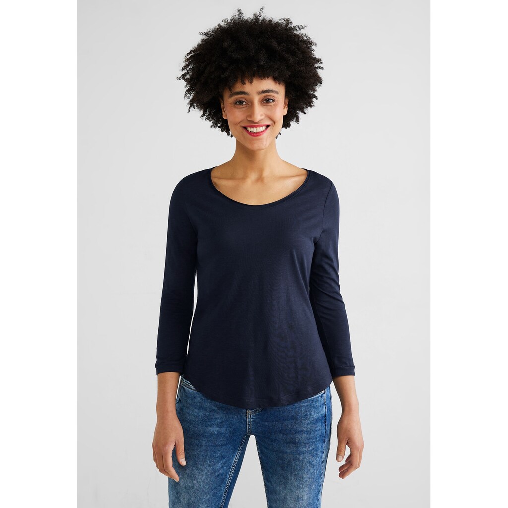 STREET ONE 3/4-Arm-Shirt in Unifarbe STREET ONE 3/4-Arm-Shirt in Unifarbe