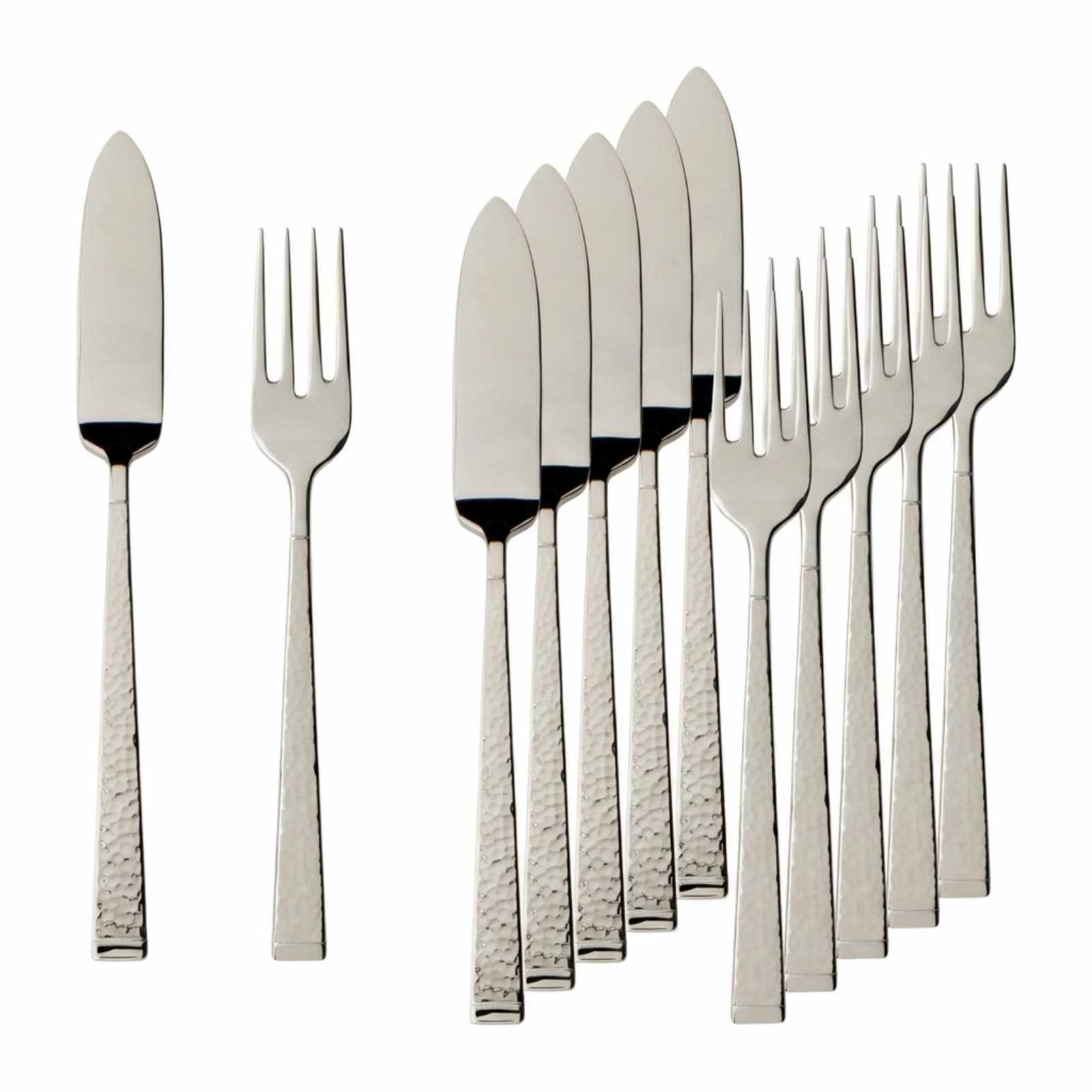 Villeroy & Boch Fischbesteck "Fischbesteck Blacksmith 6er Set silber" Spülmaschinenfest