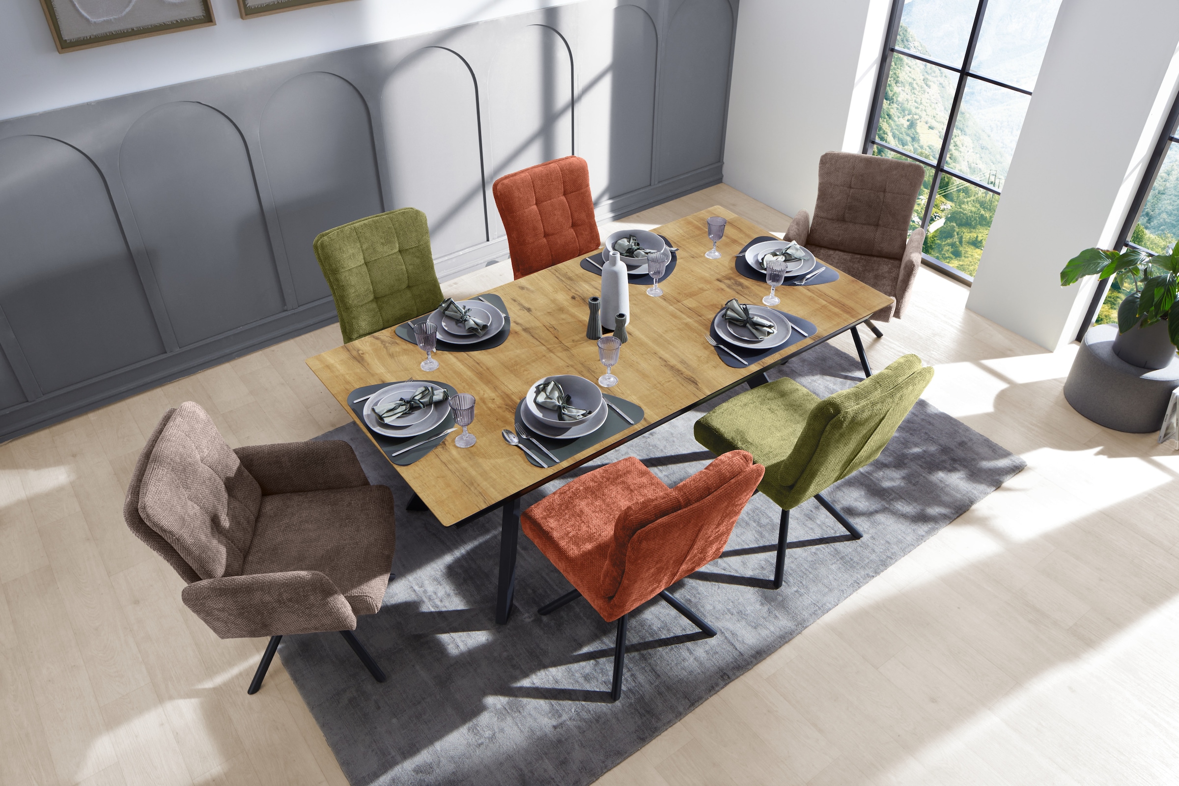 Jockenhöfer Gruppe Esstisch »Tyson, 3-fach ausziehbar« Extrabreit (200-320x100cm), Synchronauszug, melaminbeschichtet