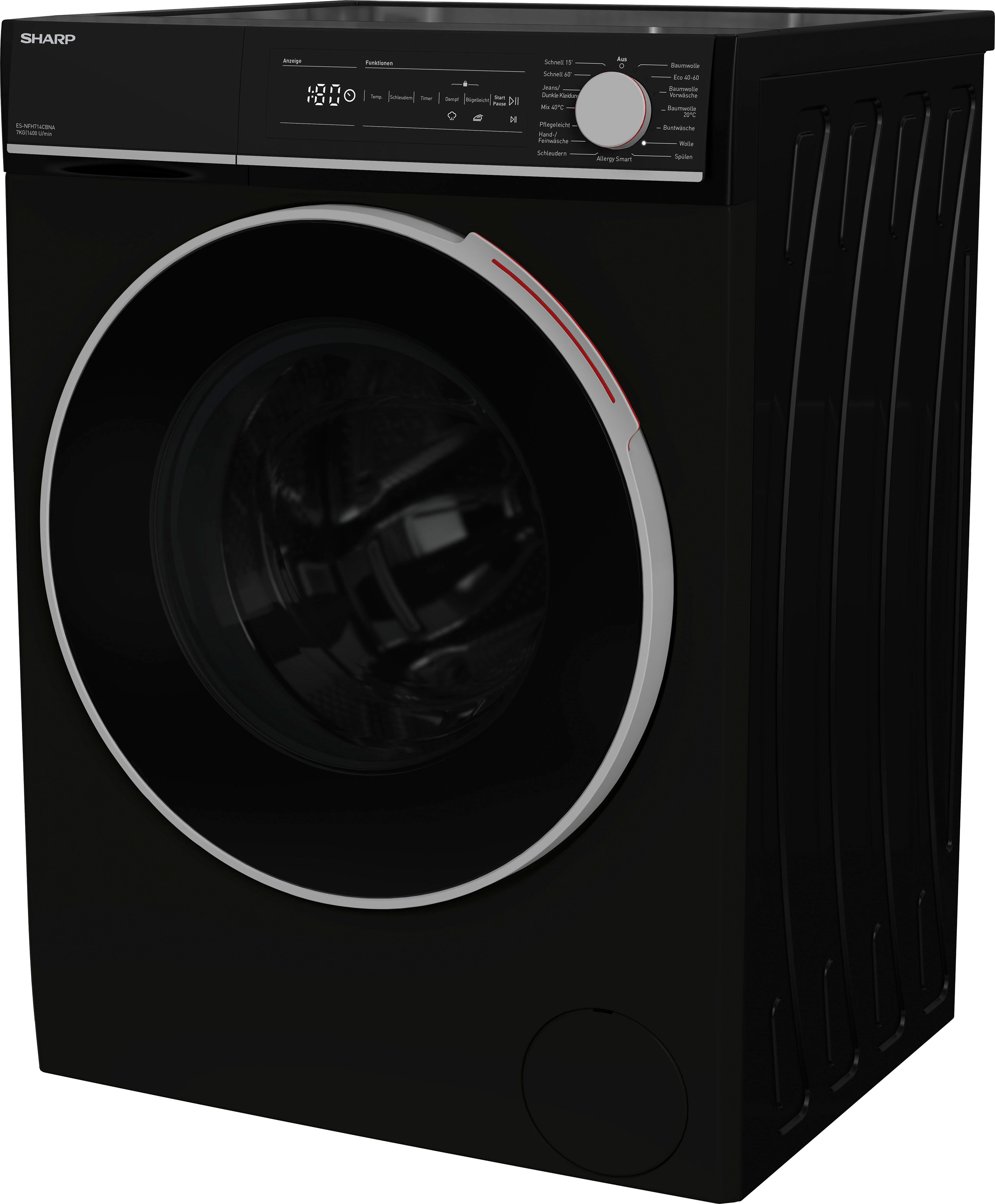 Thumbnail - Sharp Waschmaschine "ES-NFH714CBNA-DE", 7 kg, 1400 U/min
