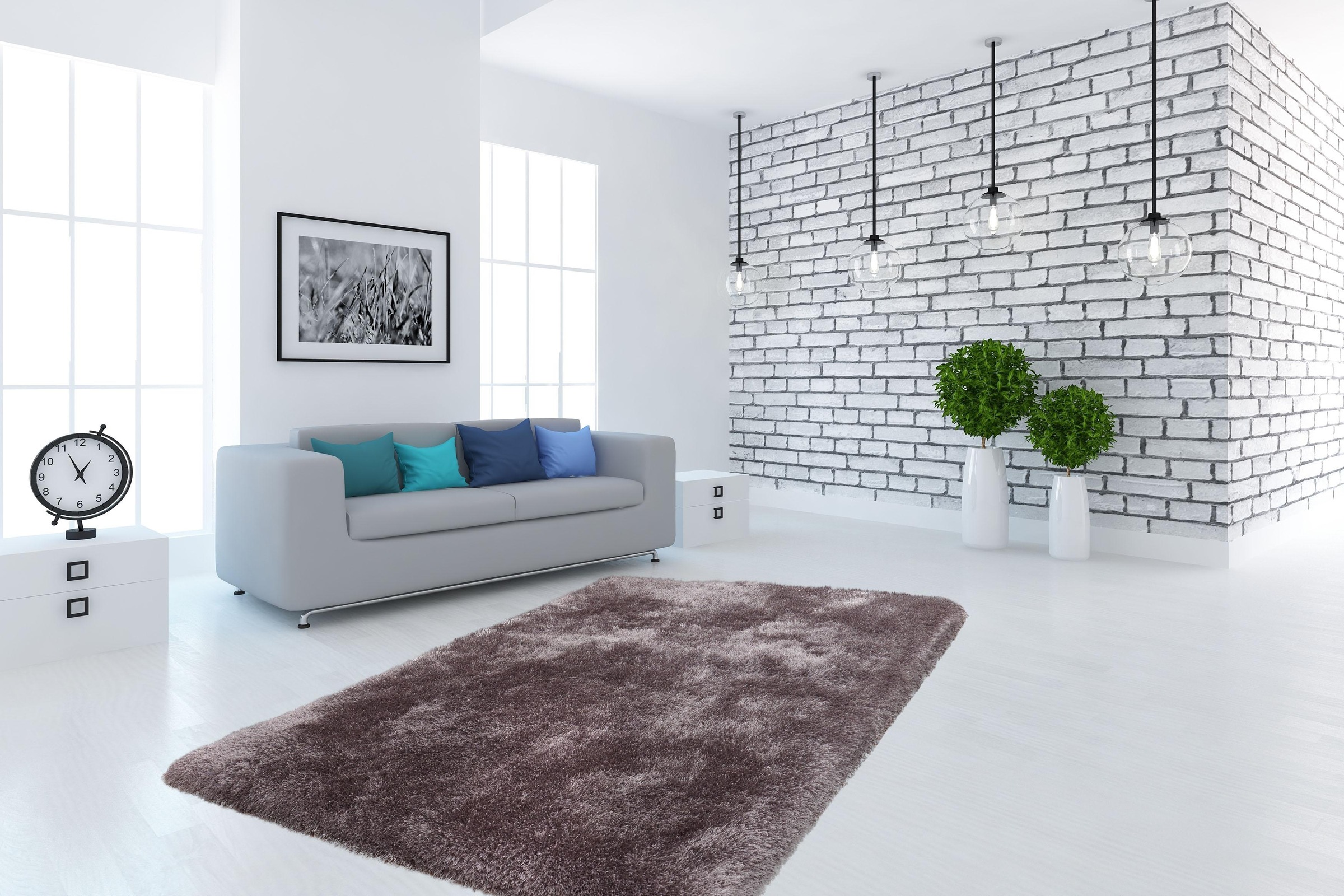 Kayoom Hochflor-Teppich »Cosy«, rechteckig, 80 mm Höhe, Besonders weiche Microfaser, dichter hochwertiger Langflor, Wohnzimmer