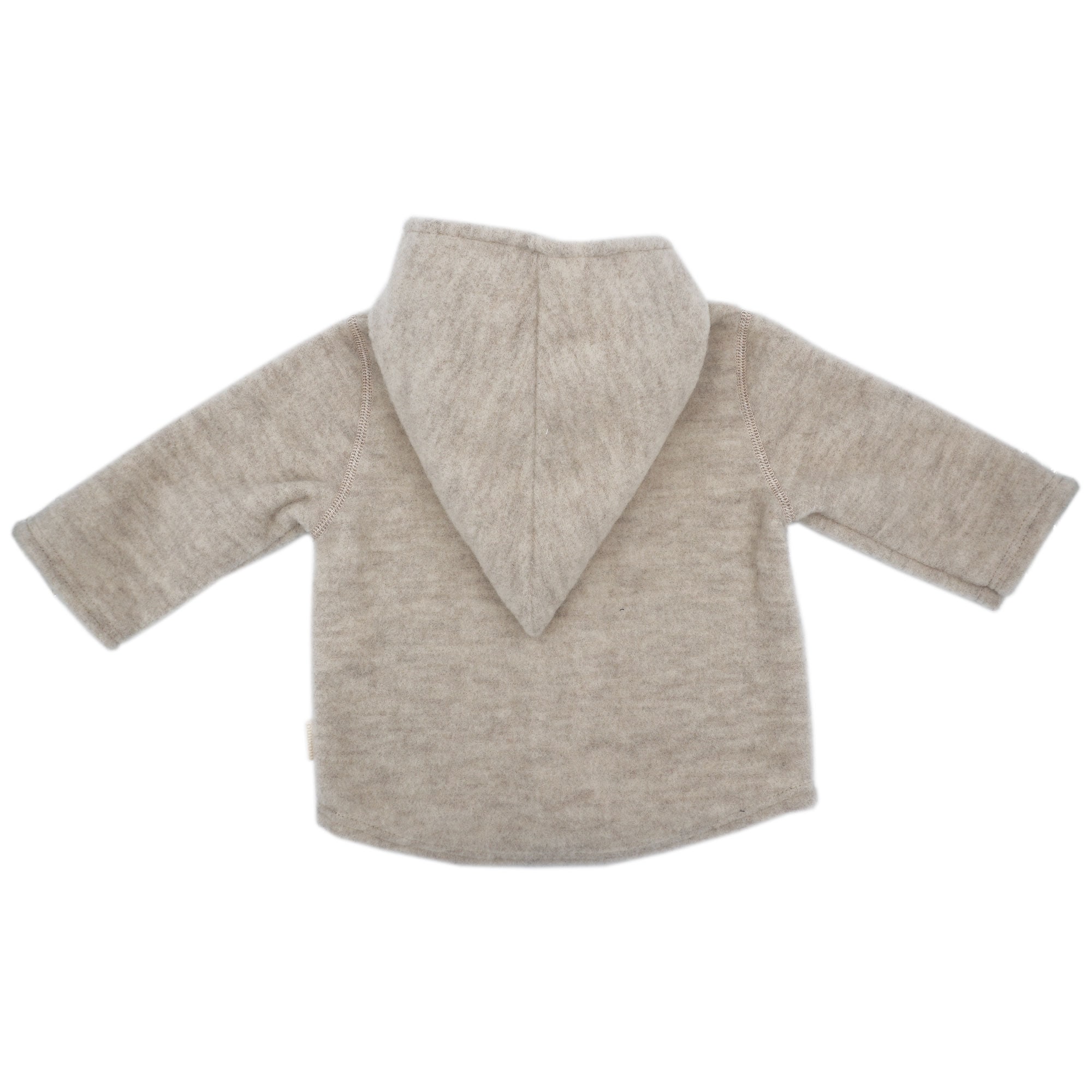 MAXIMO Fleecejacke mit Kapuze aus Wolle, wärmend, atmungsaktiv, zum knöpfen, gefüttert, mit Kapuze