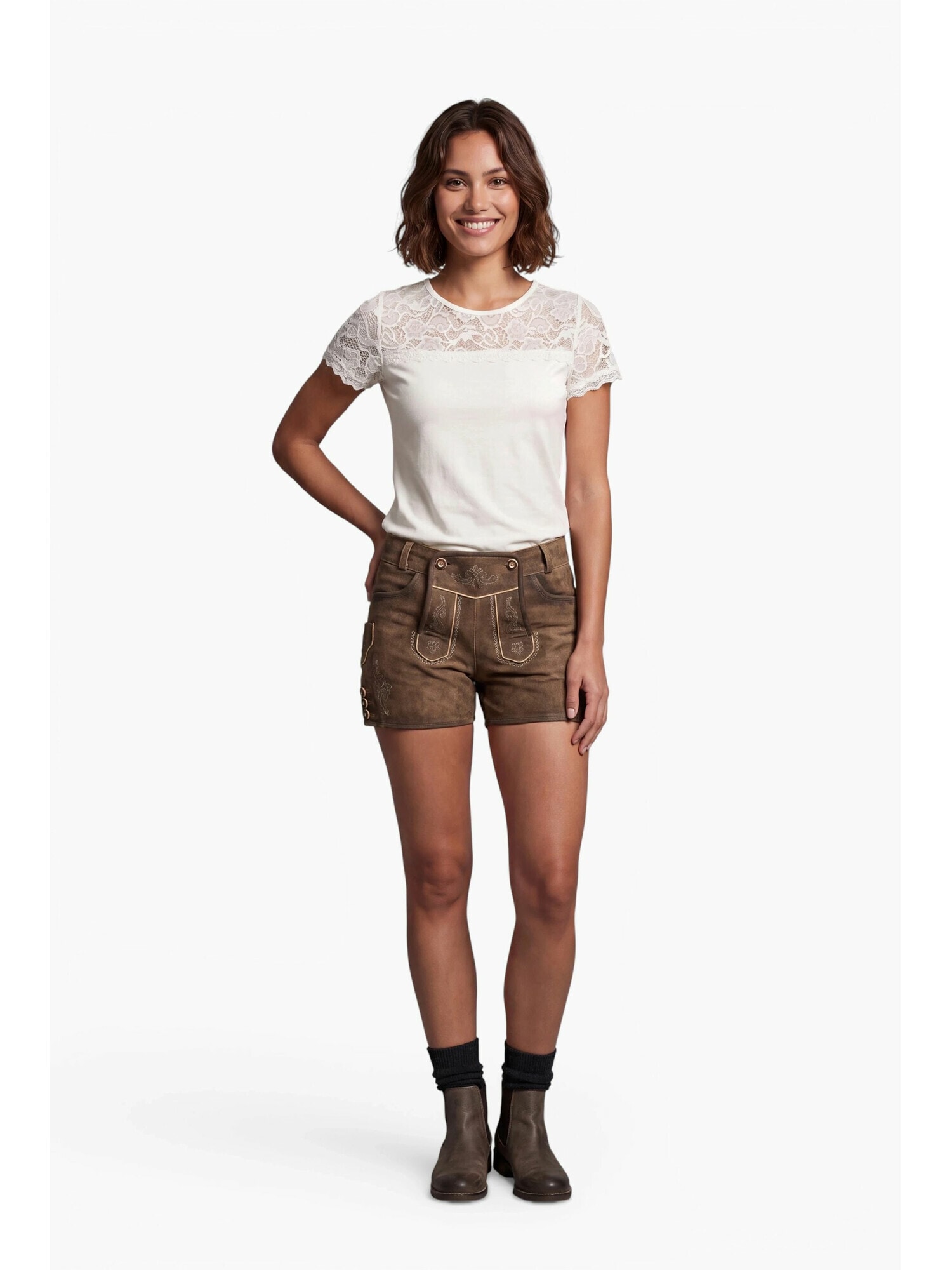 Nübler Dirndlbluse »Trachtenshirt Bailey«
