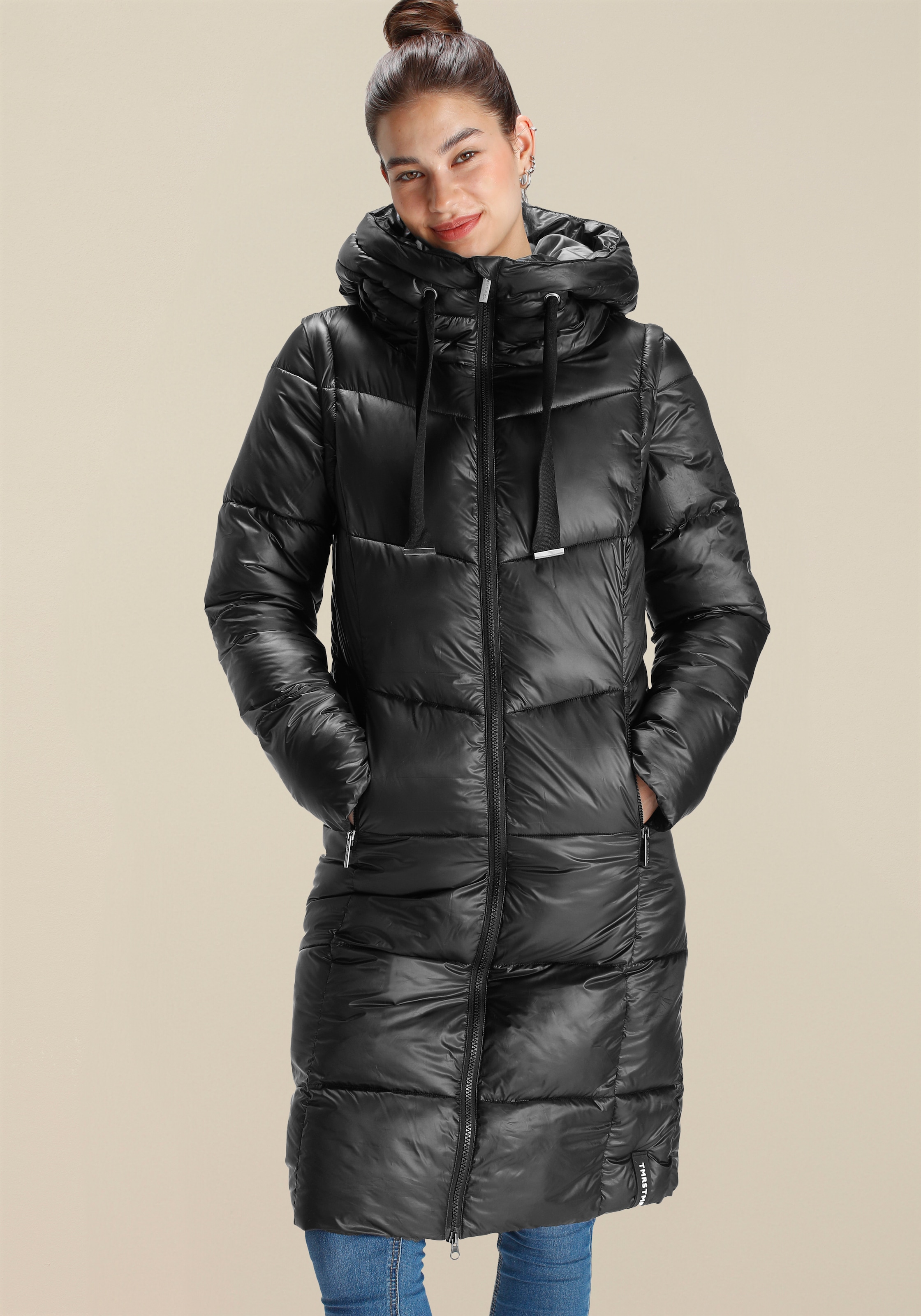 Tamaris Steppmantel mit Kapuze und abnehmbaren Ärmeln - tragbar als Weste günstig online kaufen