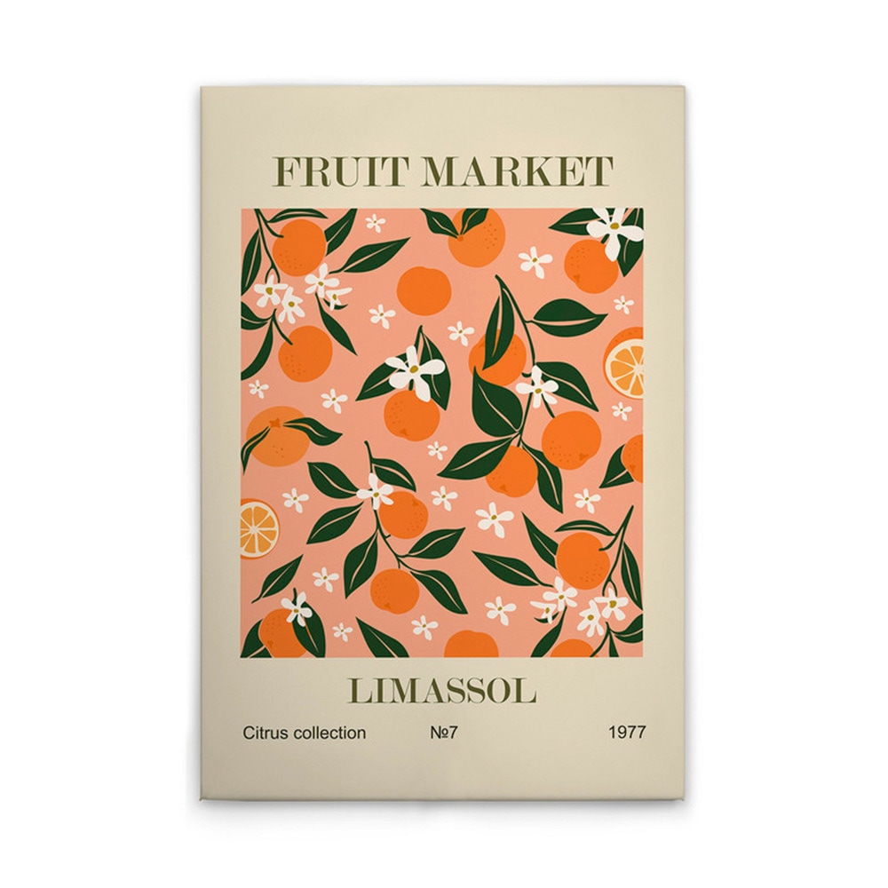 A.S. Création Leinwandbild "Fruit Market 1 - Wandbild Beige Orange Keilrahm günstig online kaufen