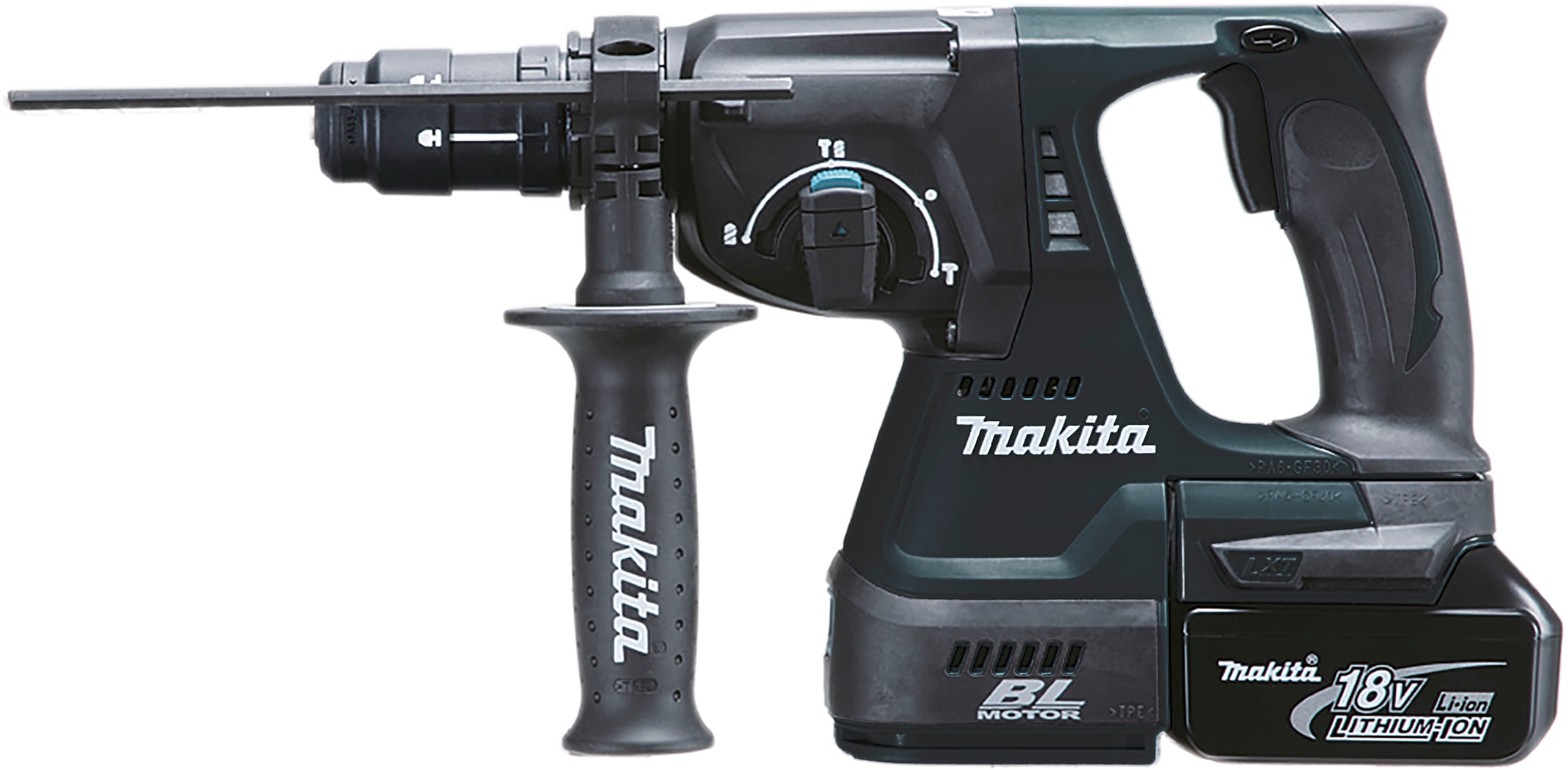 Makita Akku-Kombibohrhammer »DHR243RTJB«, SDS-PLUS, mit 2 Akkus 18V/5Ah, Ladegerät, Koffer und Zubehör