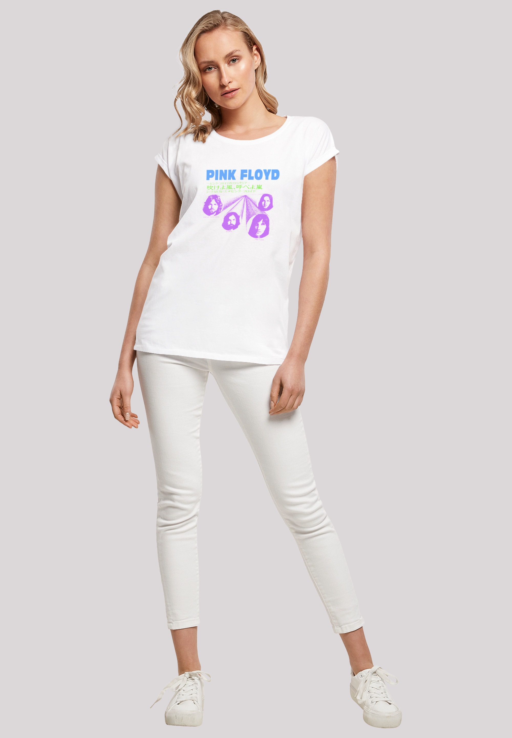 F4NT4STIC T-Shirt »Pink Floyd One Of These Days Rock Shirt Japan«, Damen,Premium Merch,Regular-Fit,Kurze Ärmel,Bandshirt