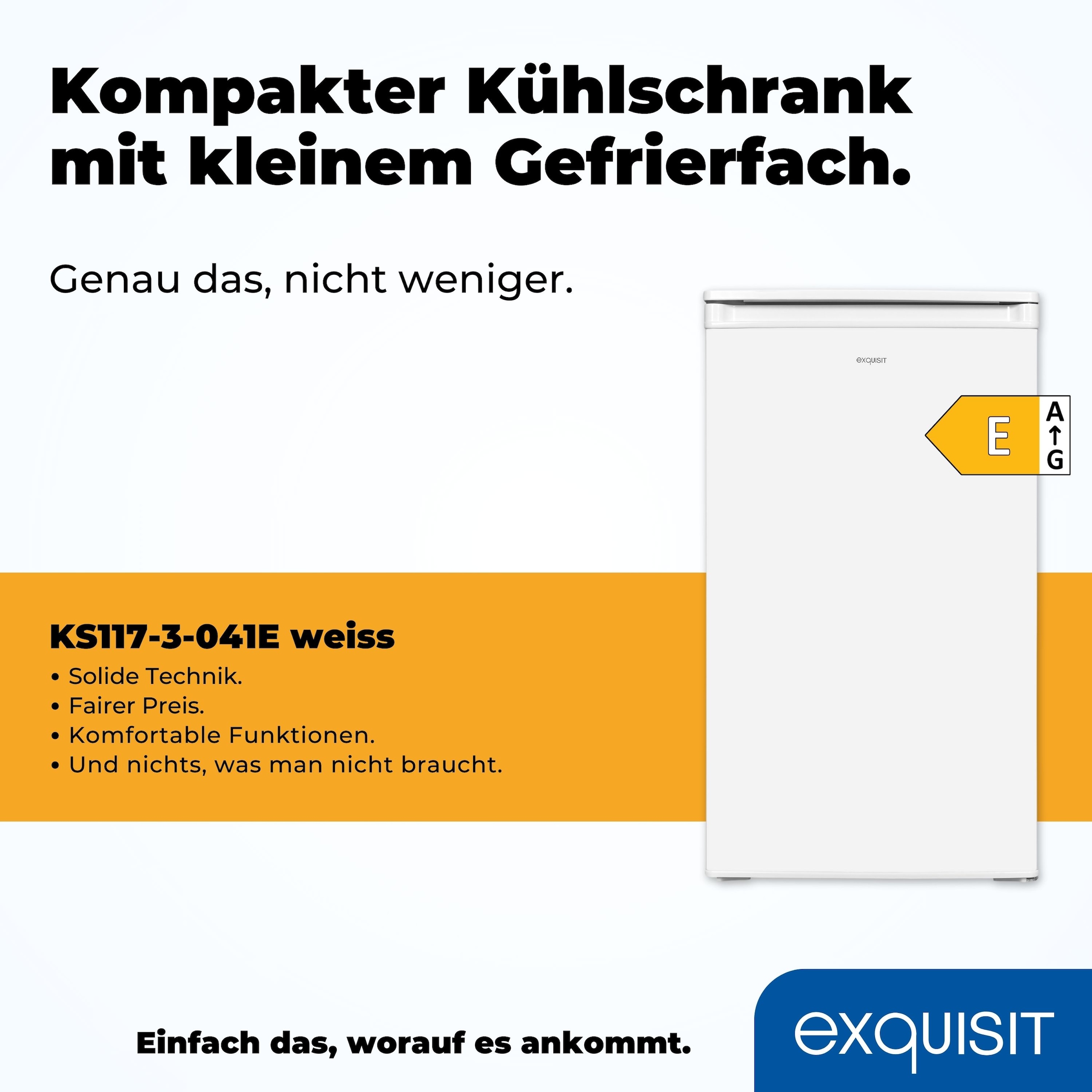 exquisit Kühlschrank »KS117-3-040E weiss«