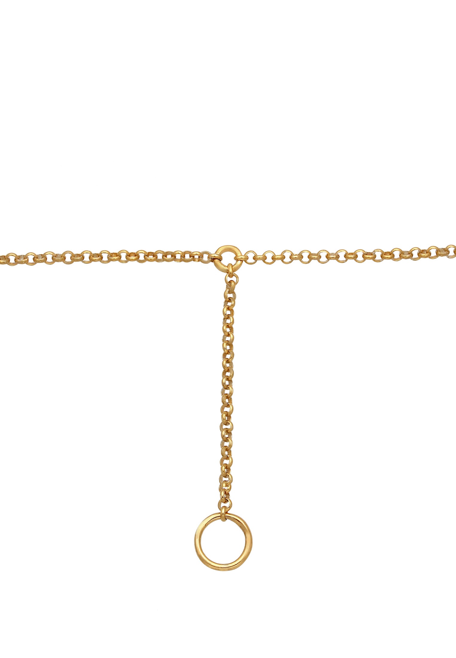 Elli Collierkettchen »Choker Y-kette mit Kreis 925 Silber«