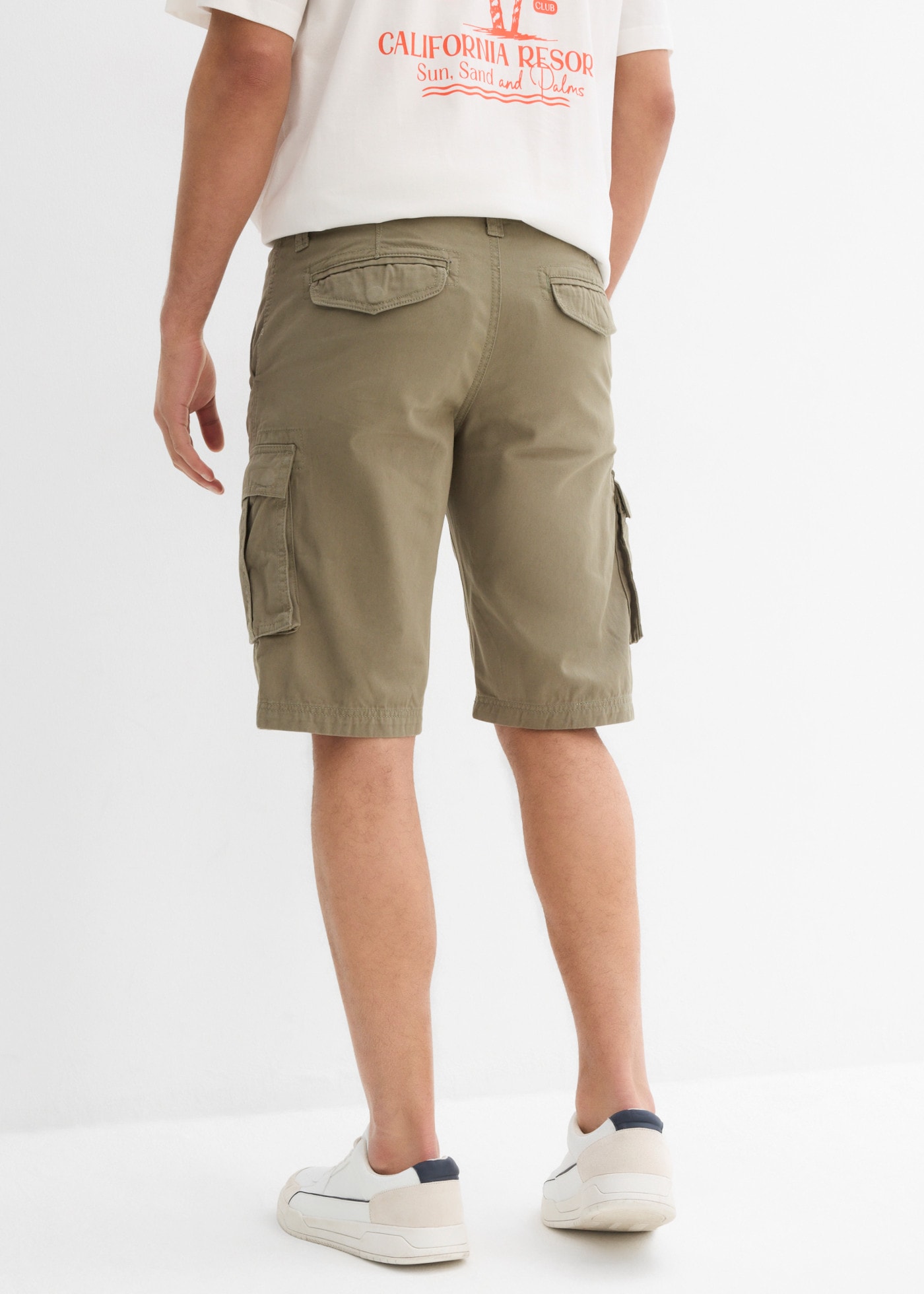 bonprix Cargobermudas  Cargohose, aus Baumwolle, mit Pattentaschen, relaxed fit